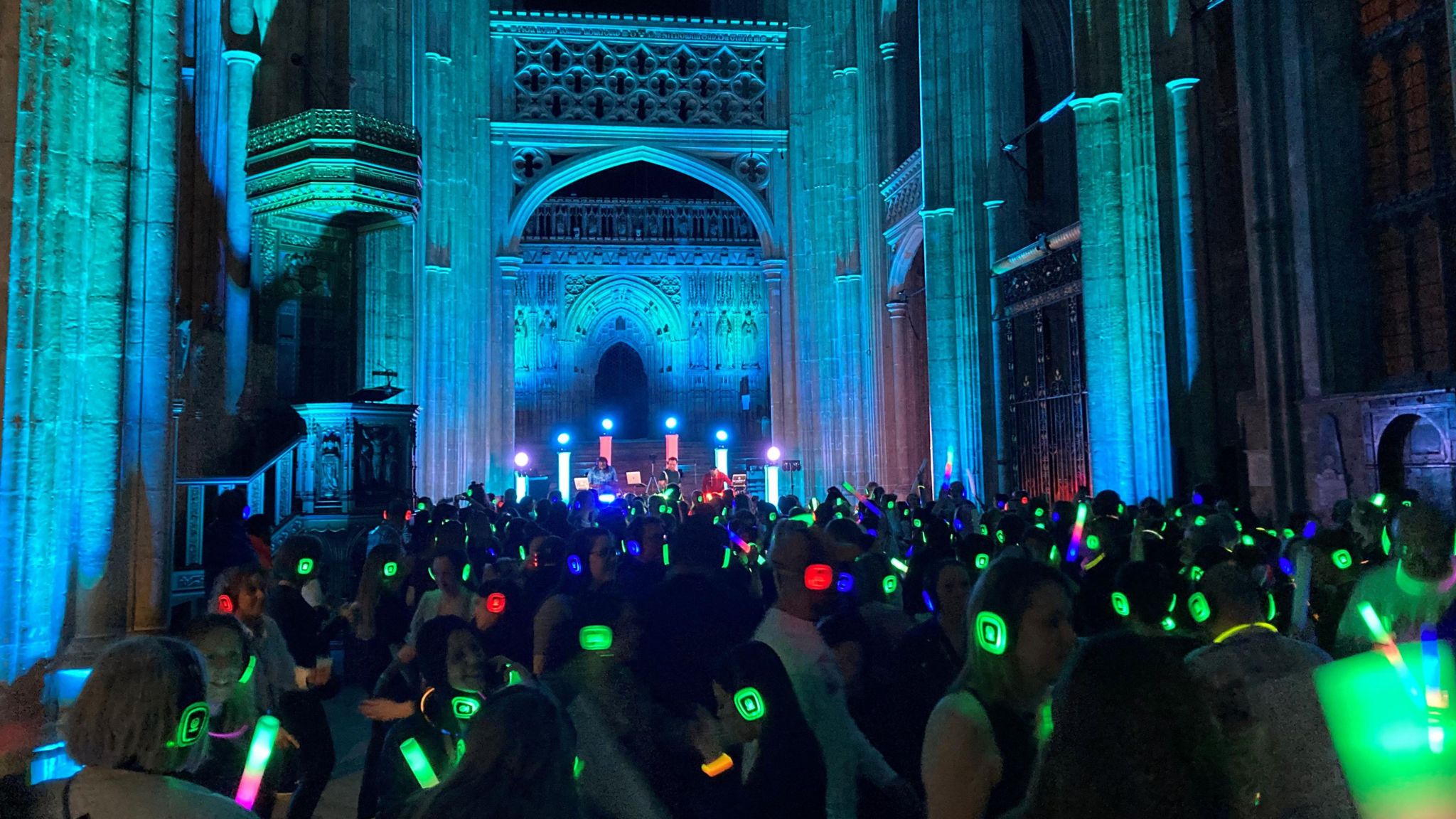 The silent rave in Canterbury Cathedral