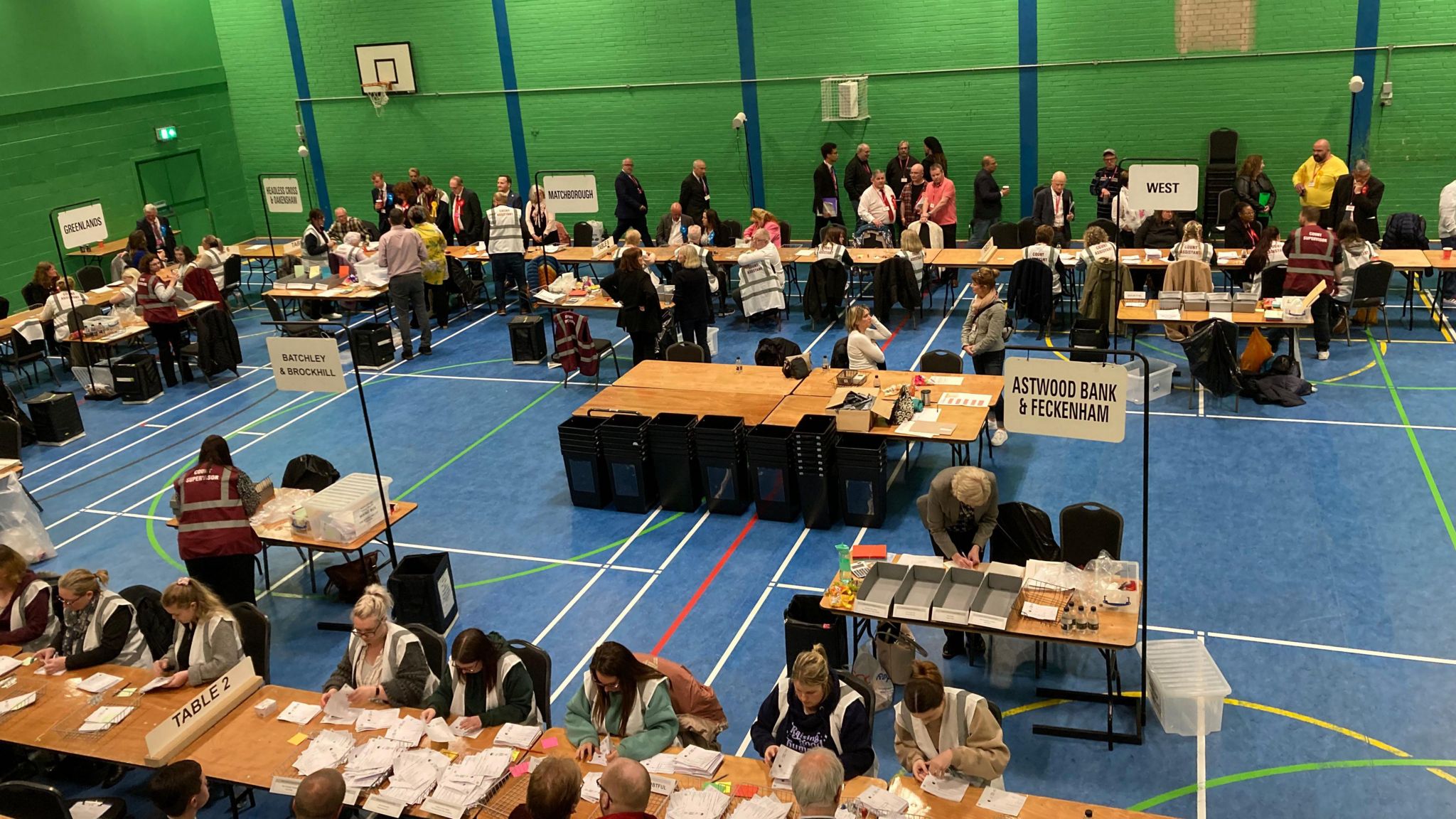 Counting underway at Abbey Stadium
