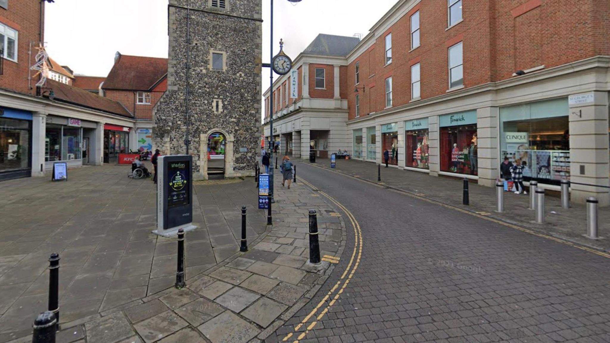 The junction of St George's Street and Canterbury Lane