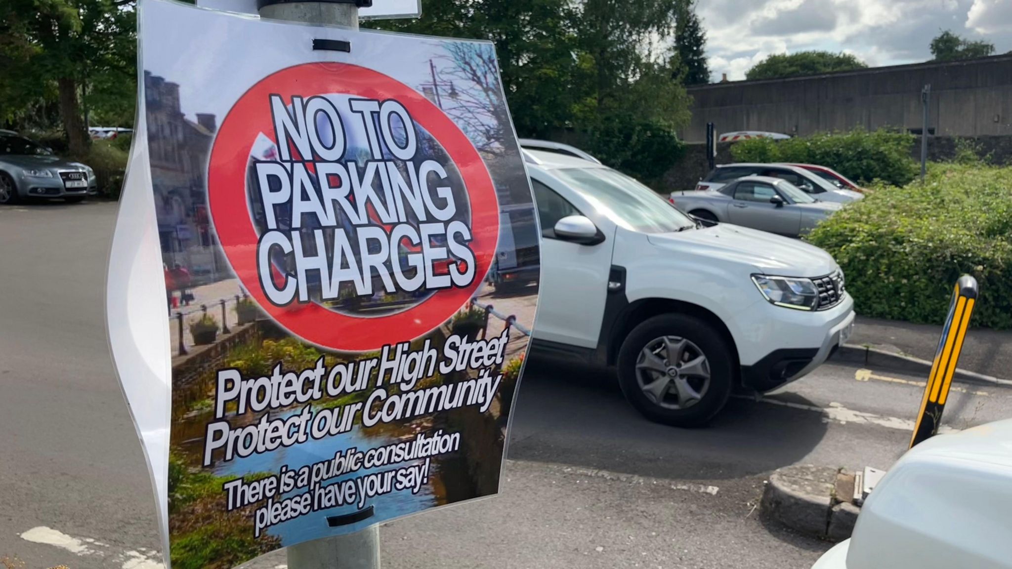 General view, Midsomer Norton GVs amid public consultation on introducing parking charges