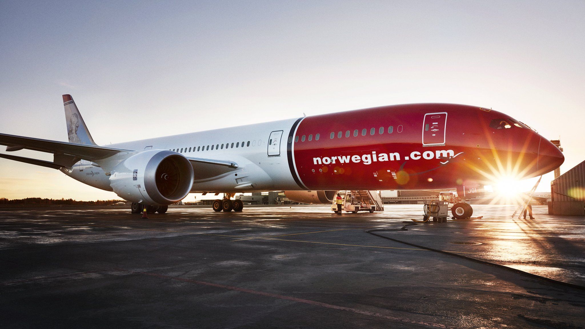 Boeing 787 Dreamliner in colours of low-cost carrier Norwegian