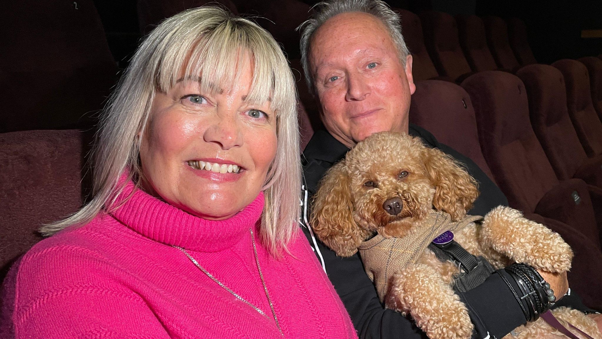 Teresa and Malcolm Bushell with their dog Teddy