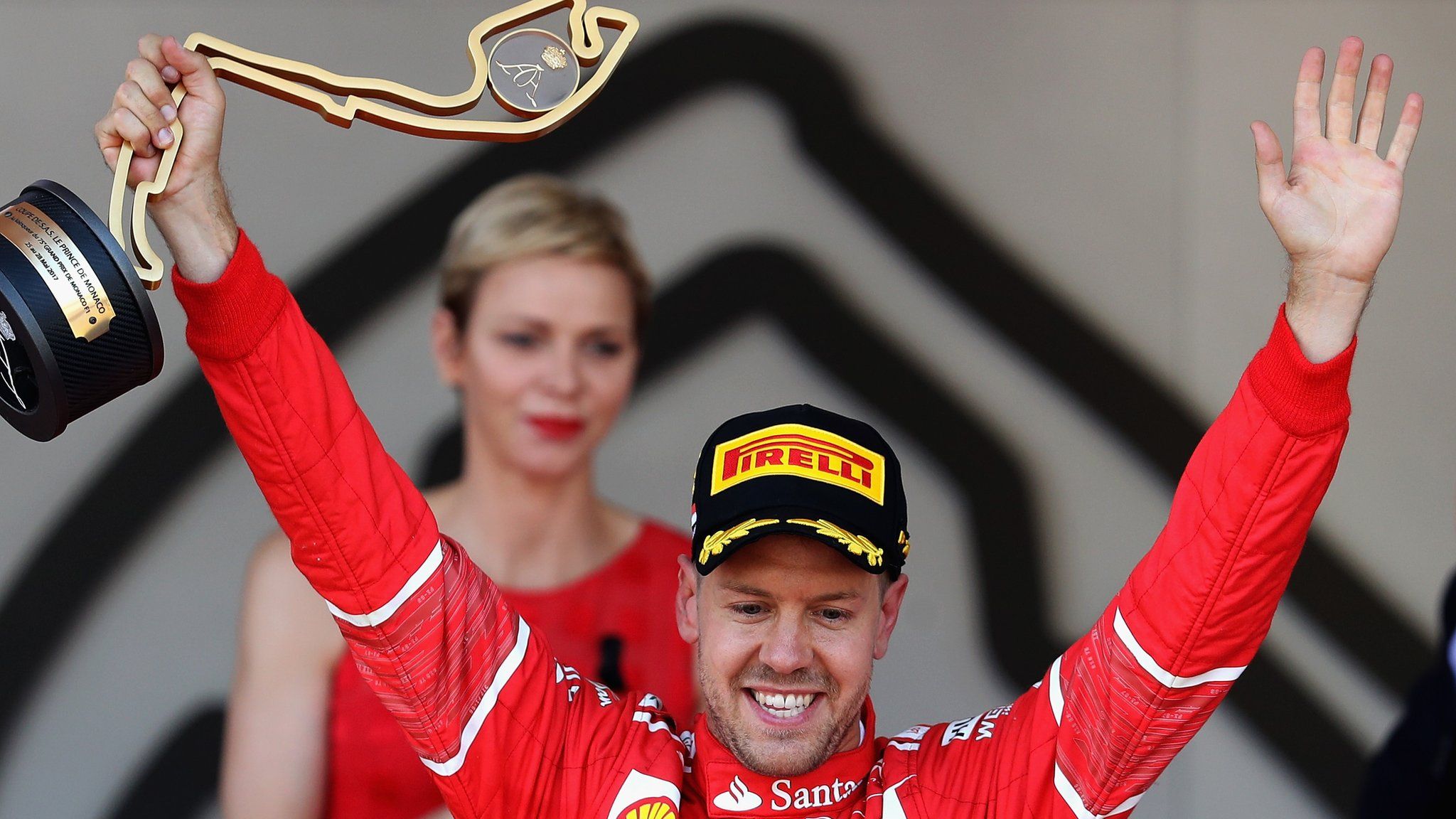Vettel celebrates