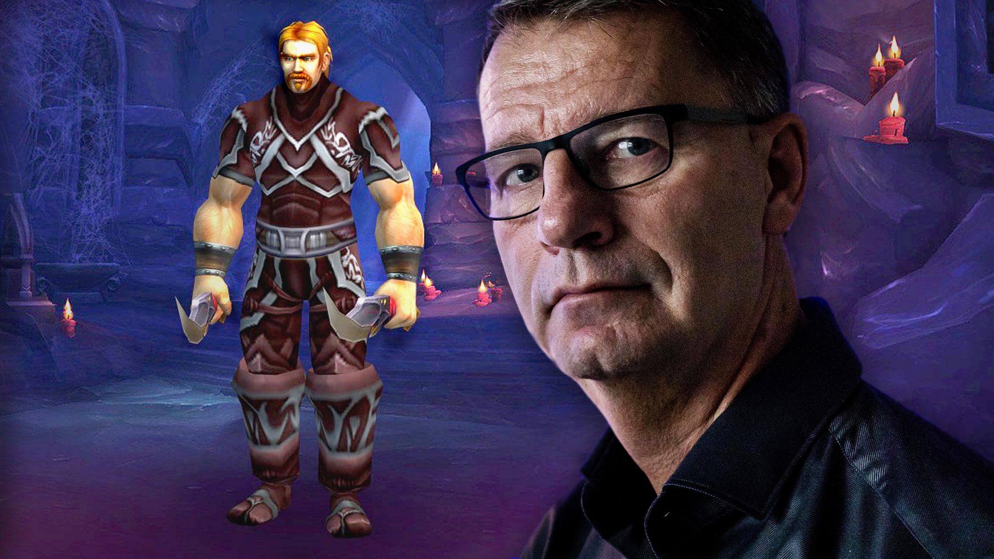 Robert Steen and his son Mats's online character, Ibelin, in World of Warcraft