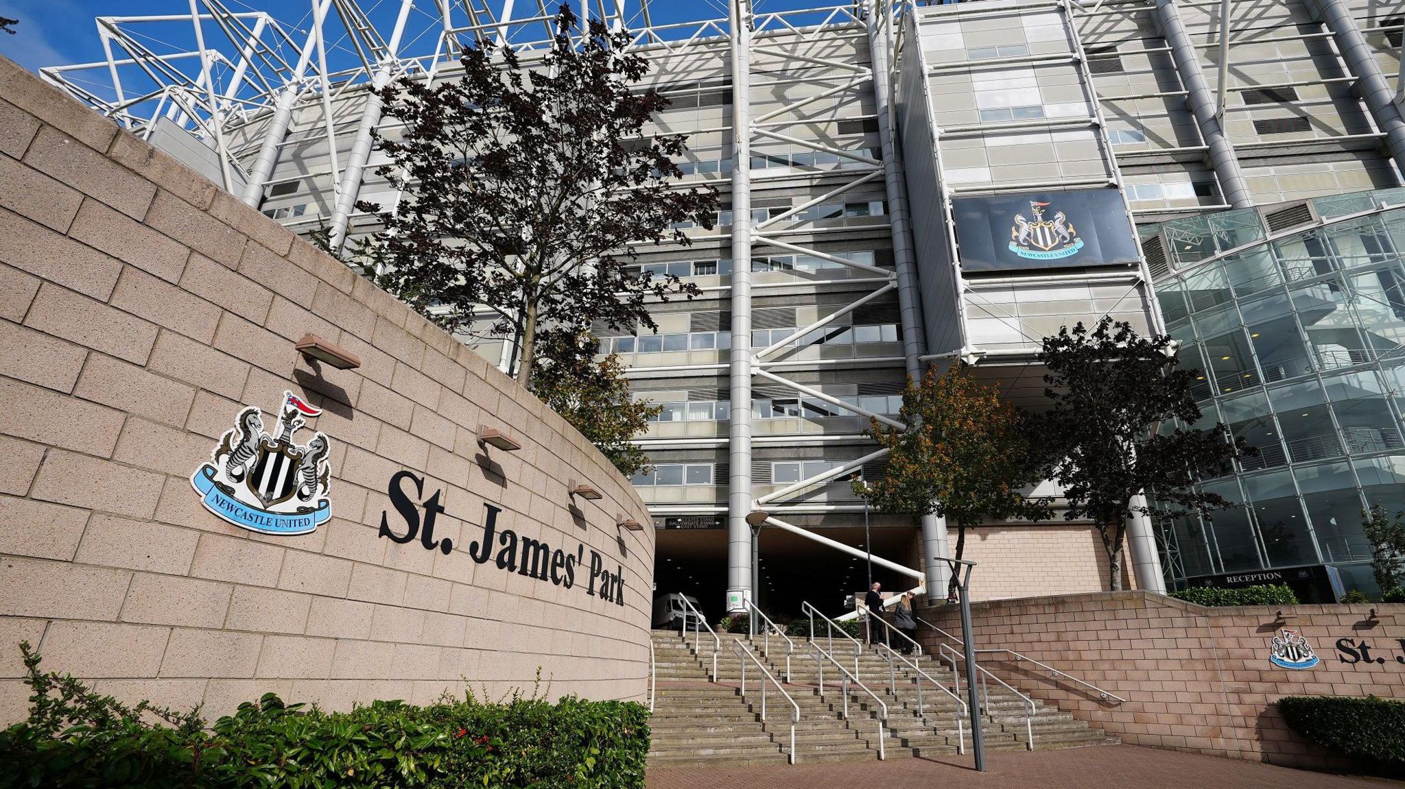 The outside of St James' Park