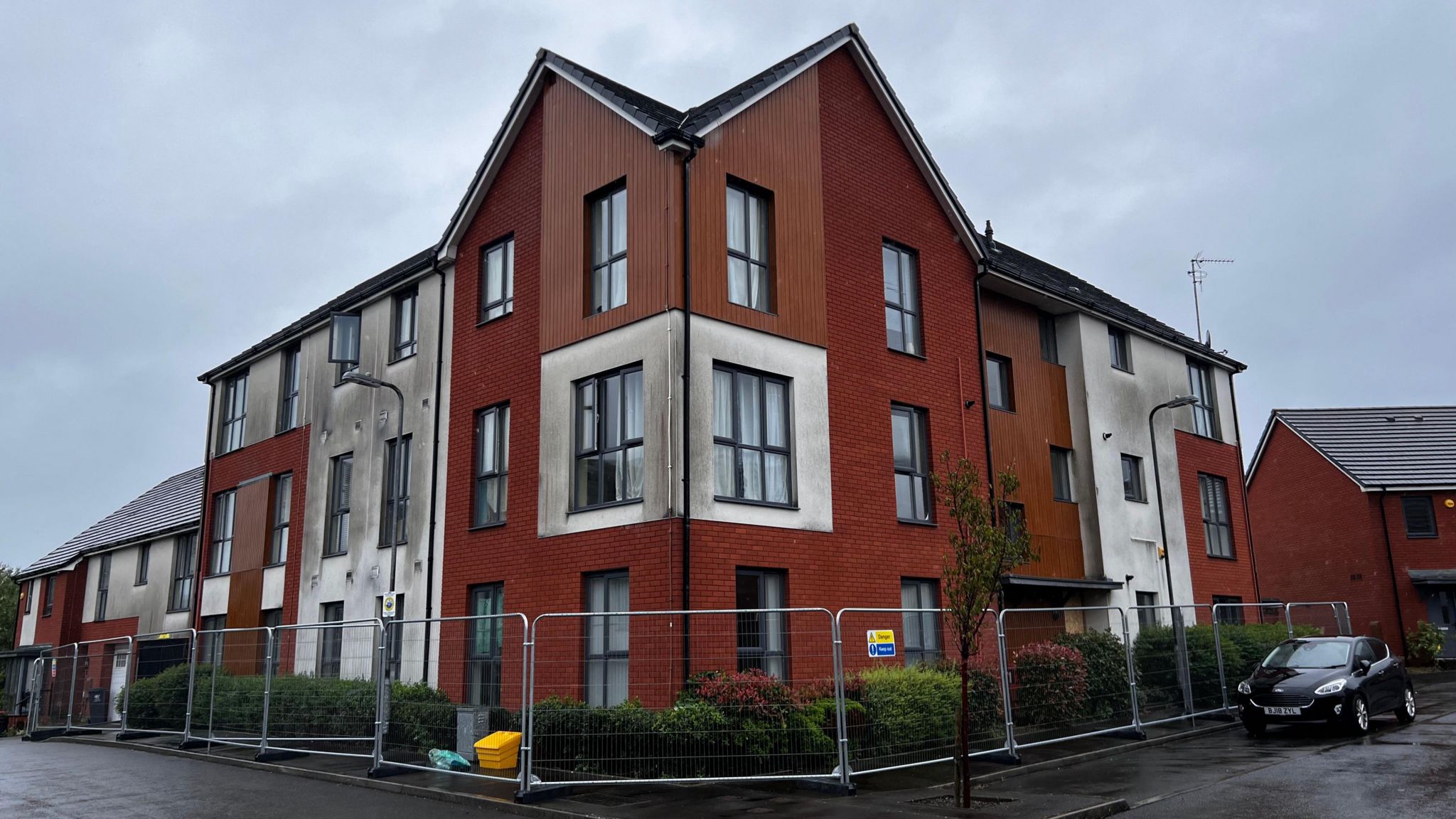 The affected blocks of flats in Leckwith, Cardiff