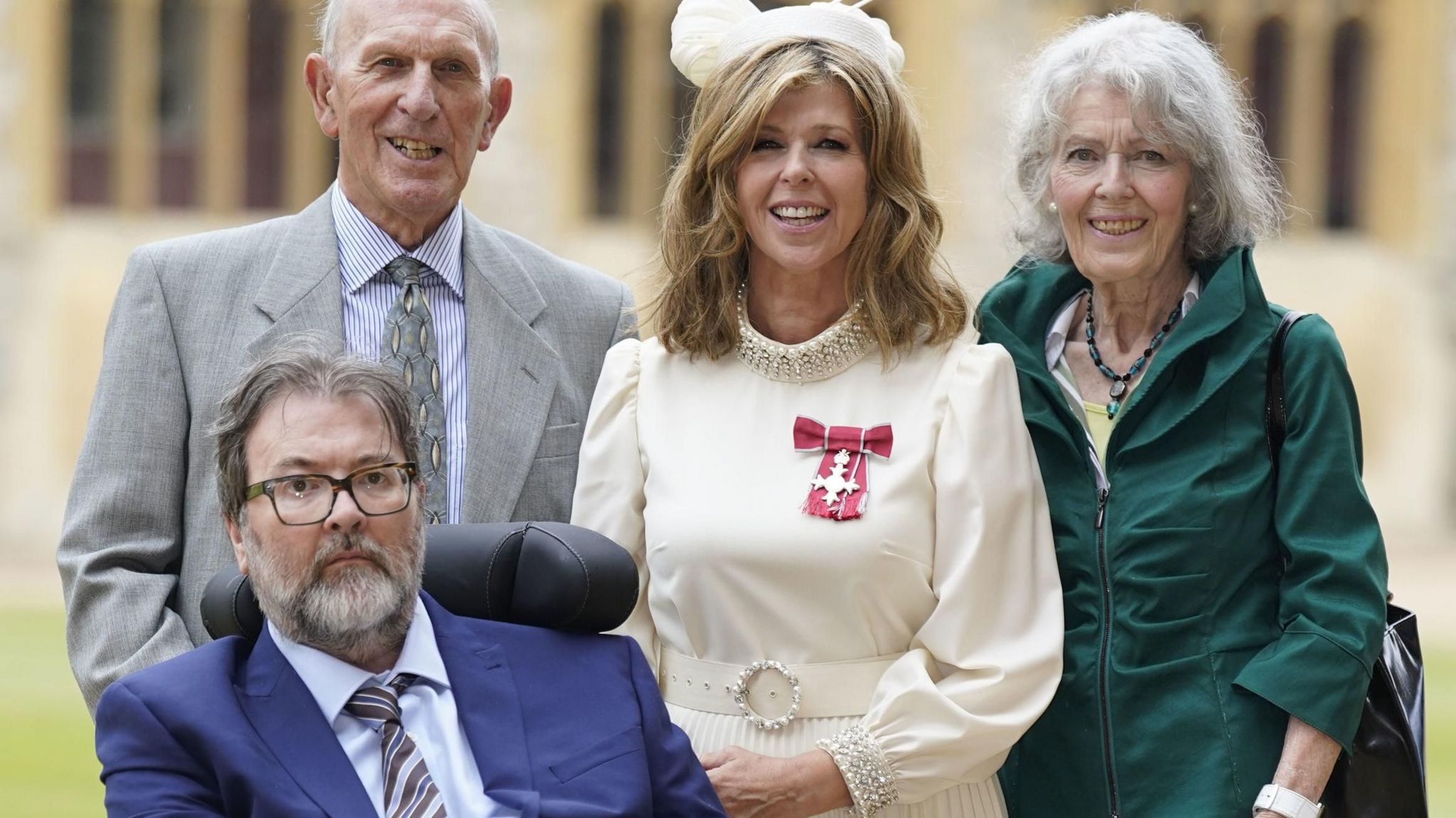 File photo dated 28/06/23 of Kate Garraway, with her husband Derek Draper and her parents Gordon and Marilyn Garraway.