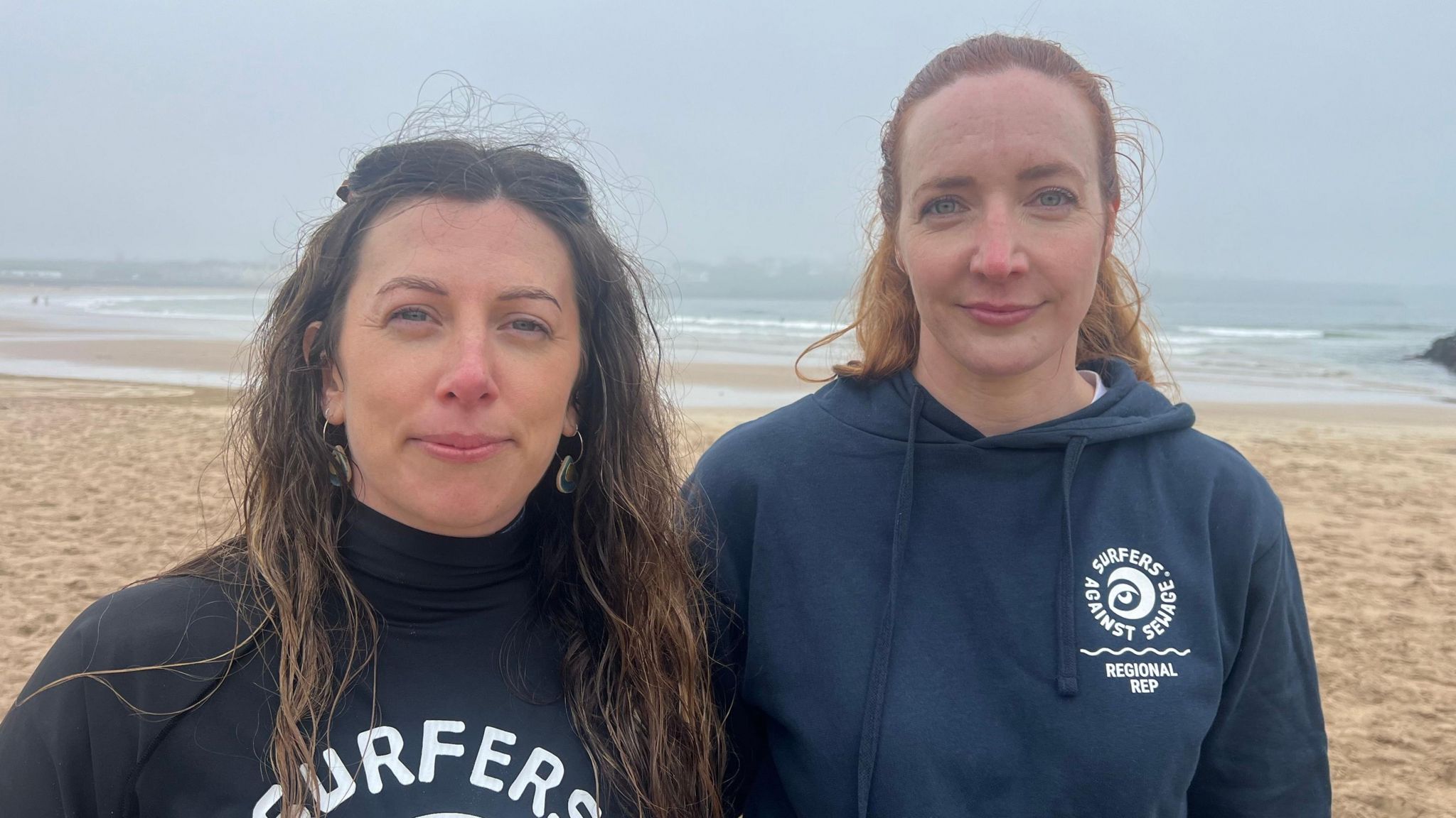 Two women on beach