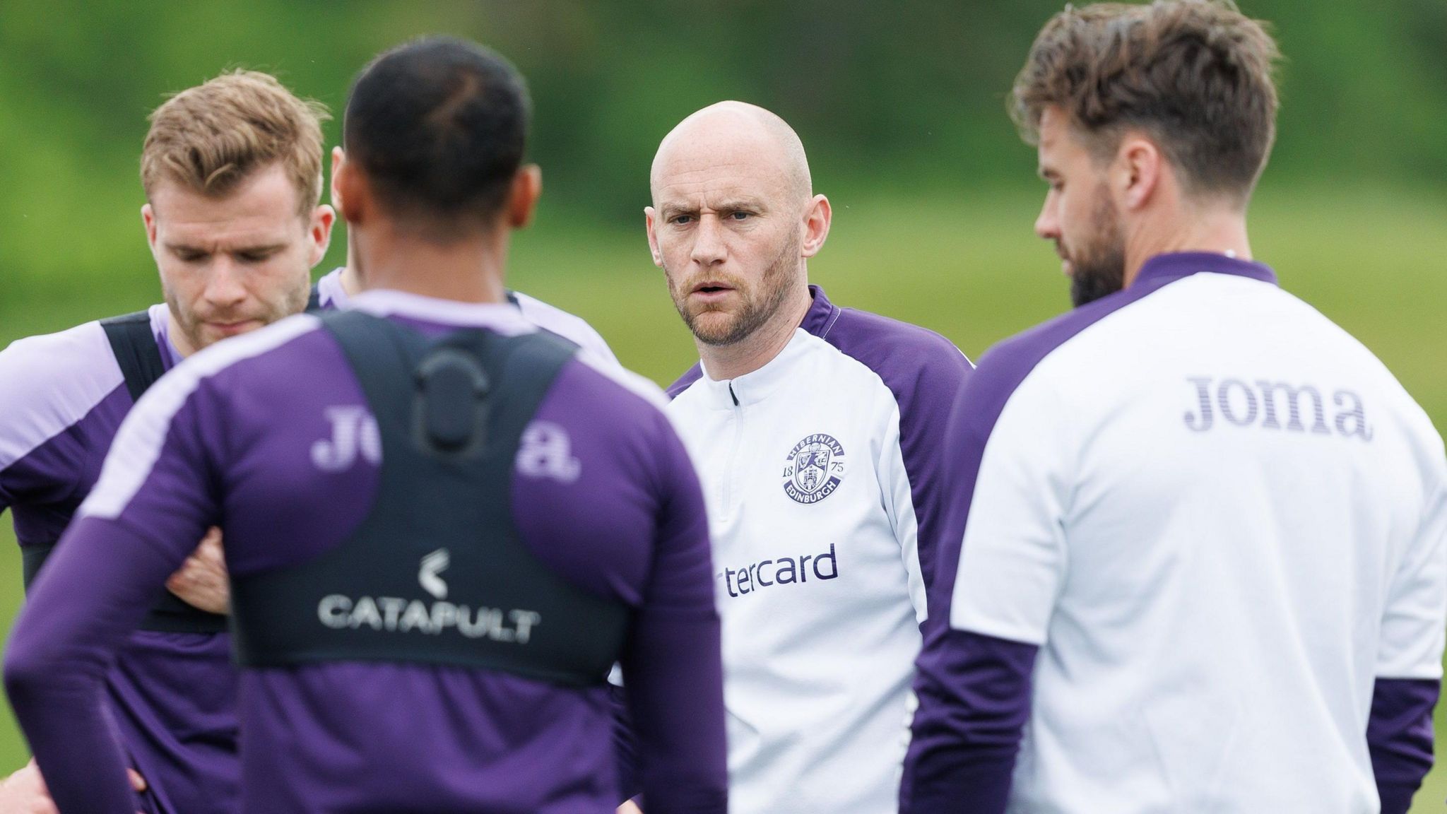 Hibs training with David Gray