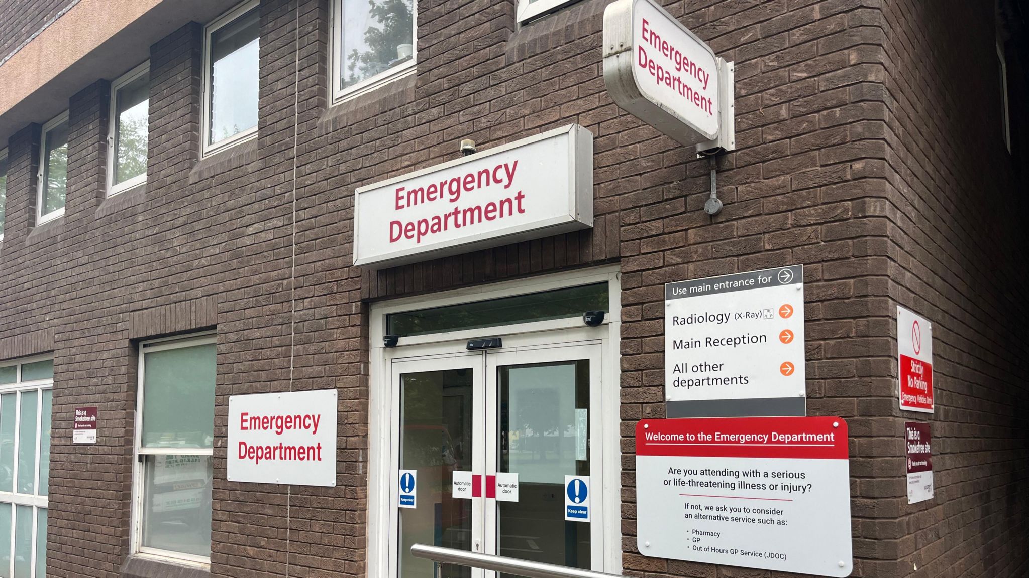 Jersey hospital's emergency department 