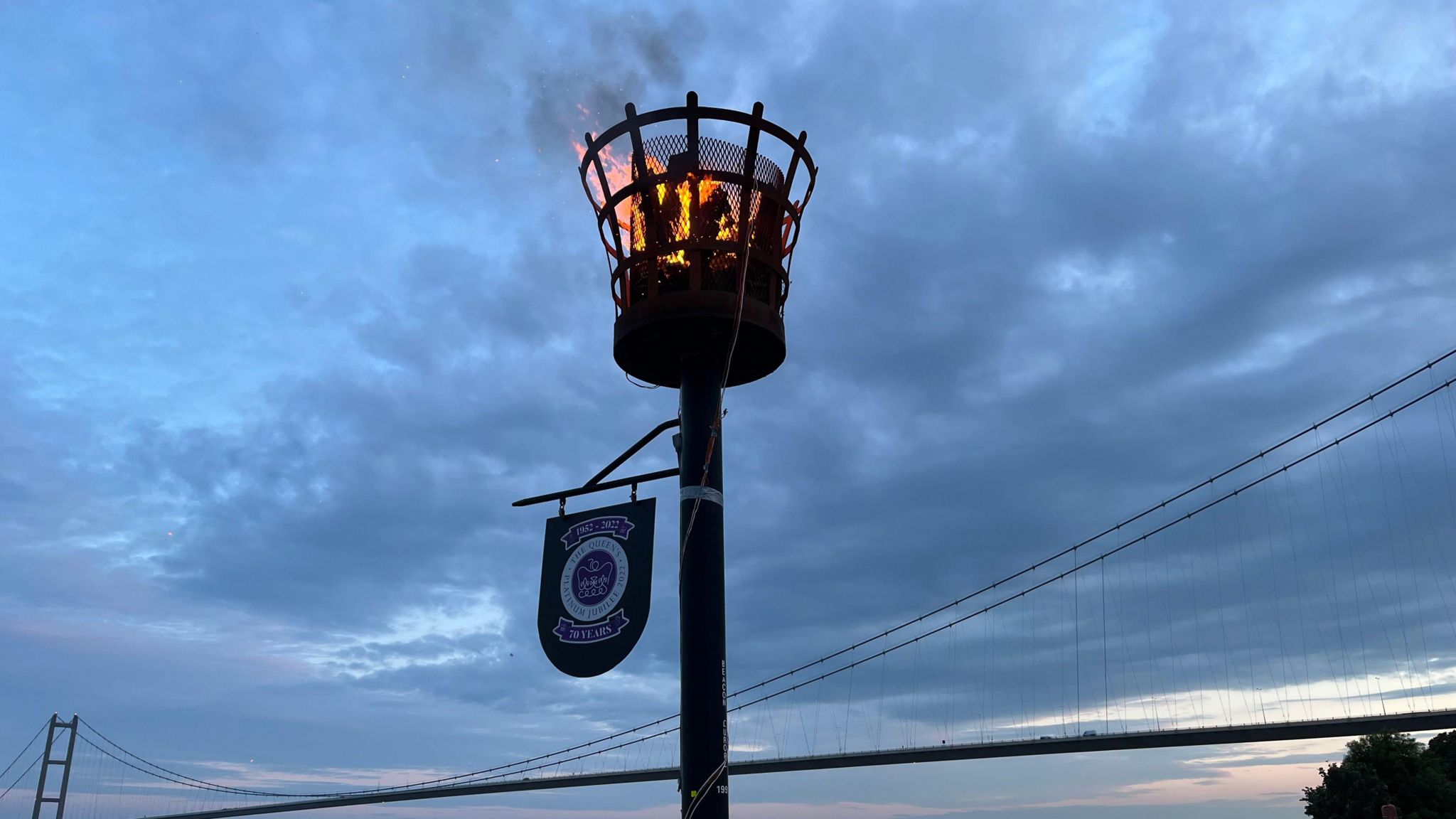 The burning beacon at Hessle Foreshore