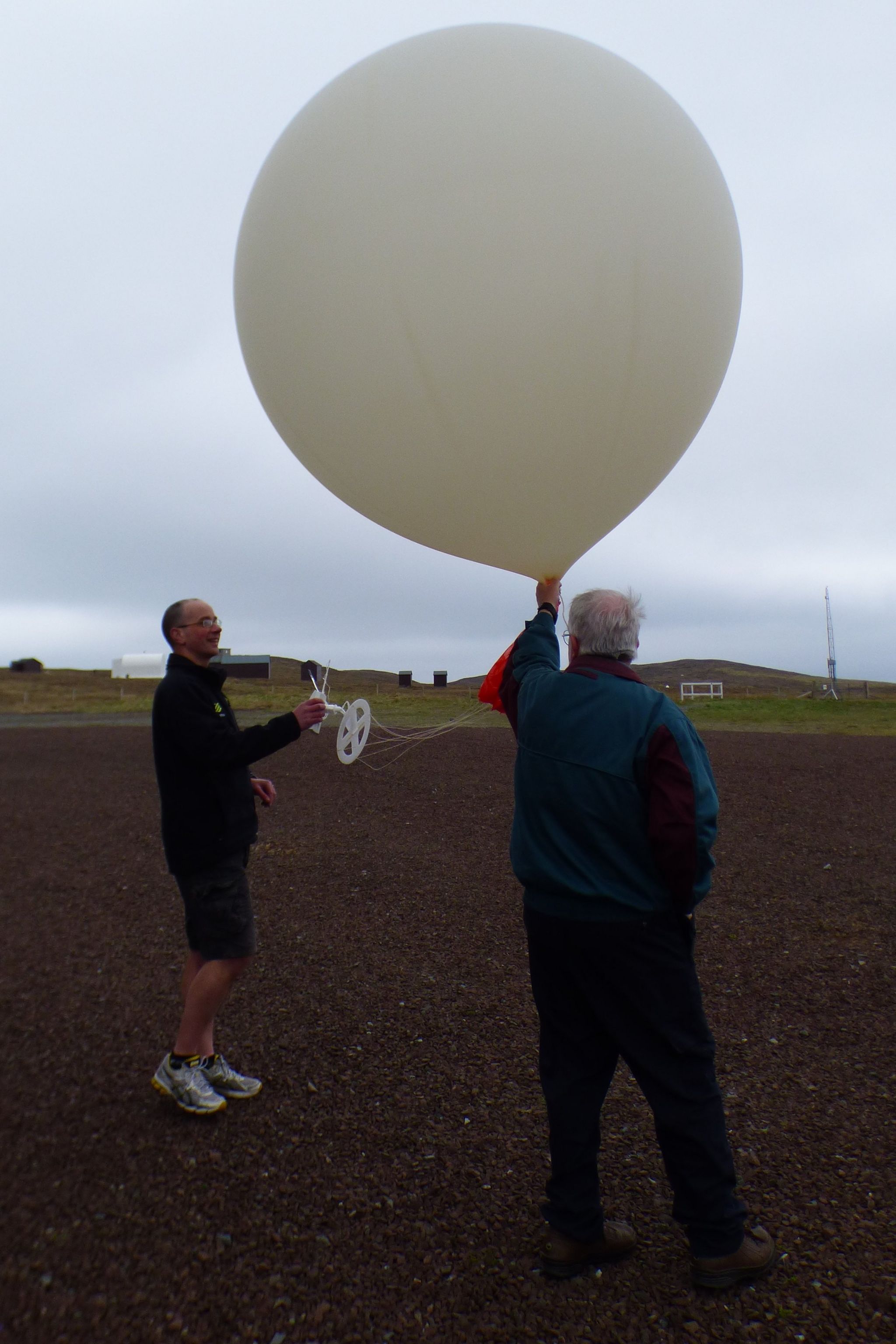 Allen launching one last weather balloon