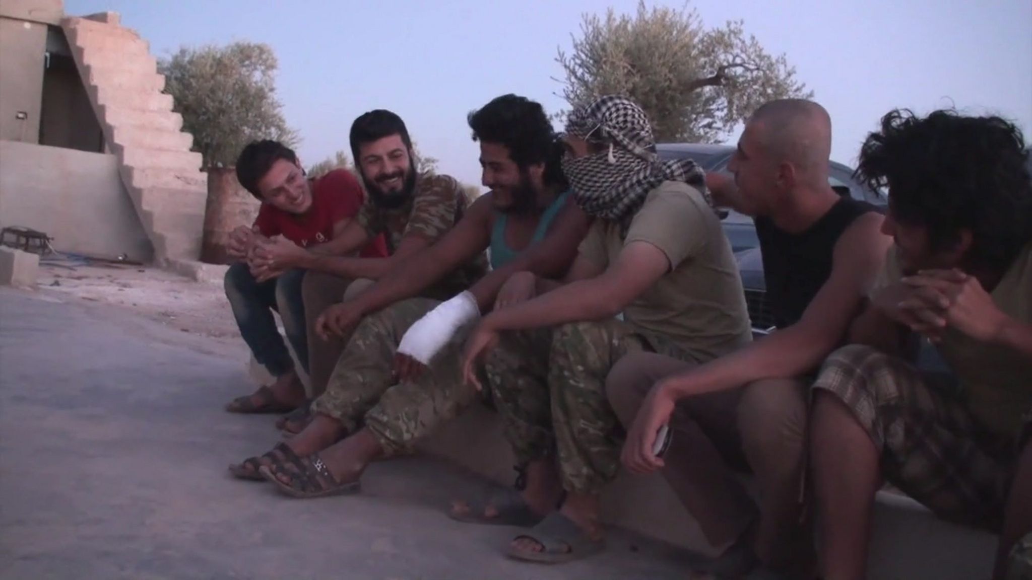 Islamic State defectors and captured militants at an internment camp in northern Syria