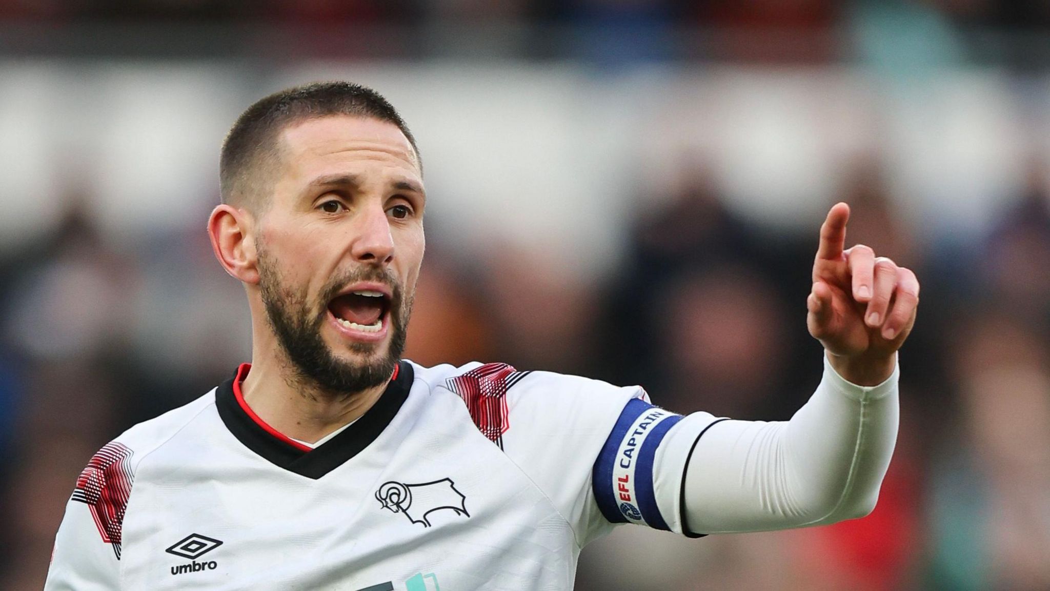 Conor Hourihane in action for Derby County