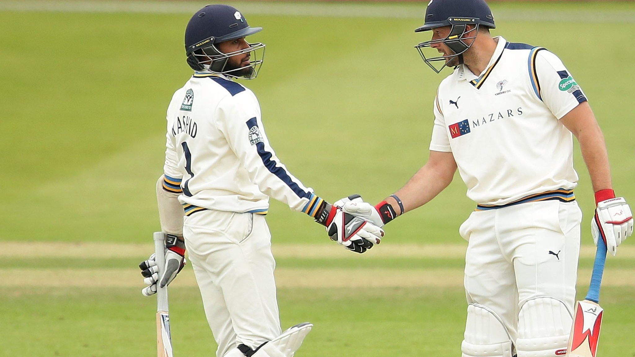 Yorkshire's sixth-wicket pair Adil Rashid and Tim Bresnan