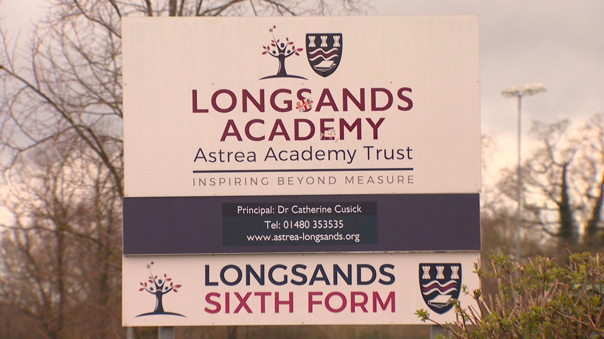 Longsands Academy sign