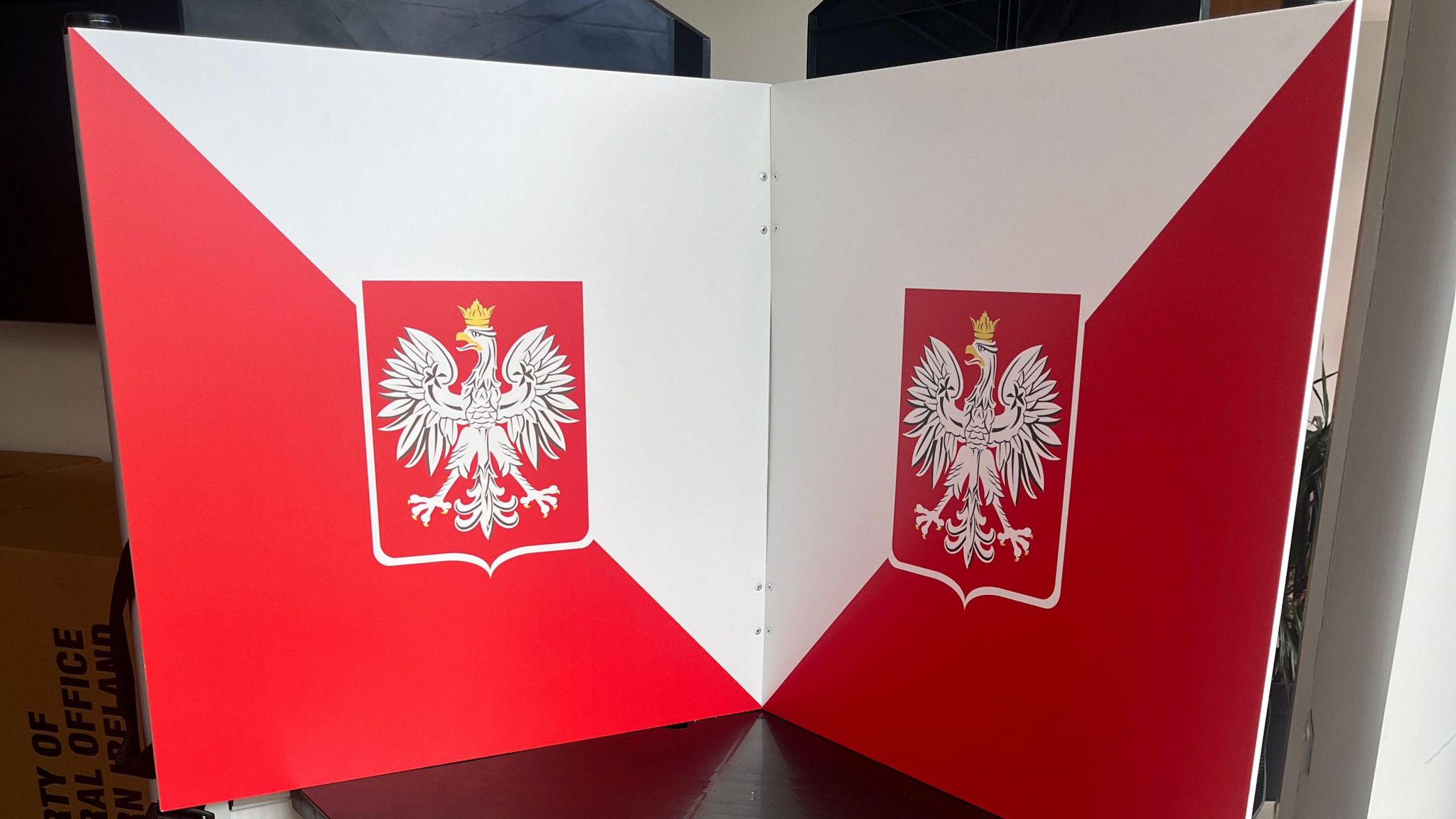 Polish voting ballot box at consulate 