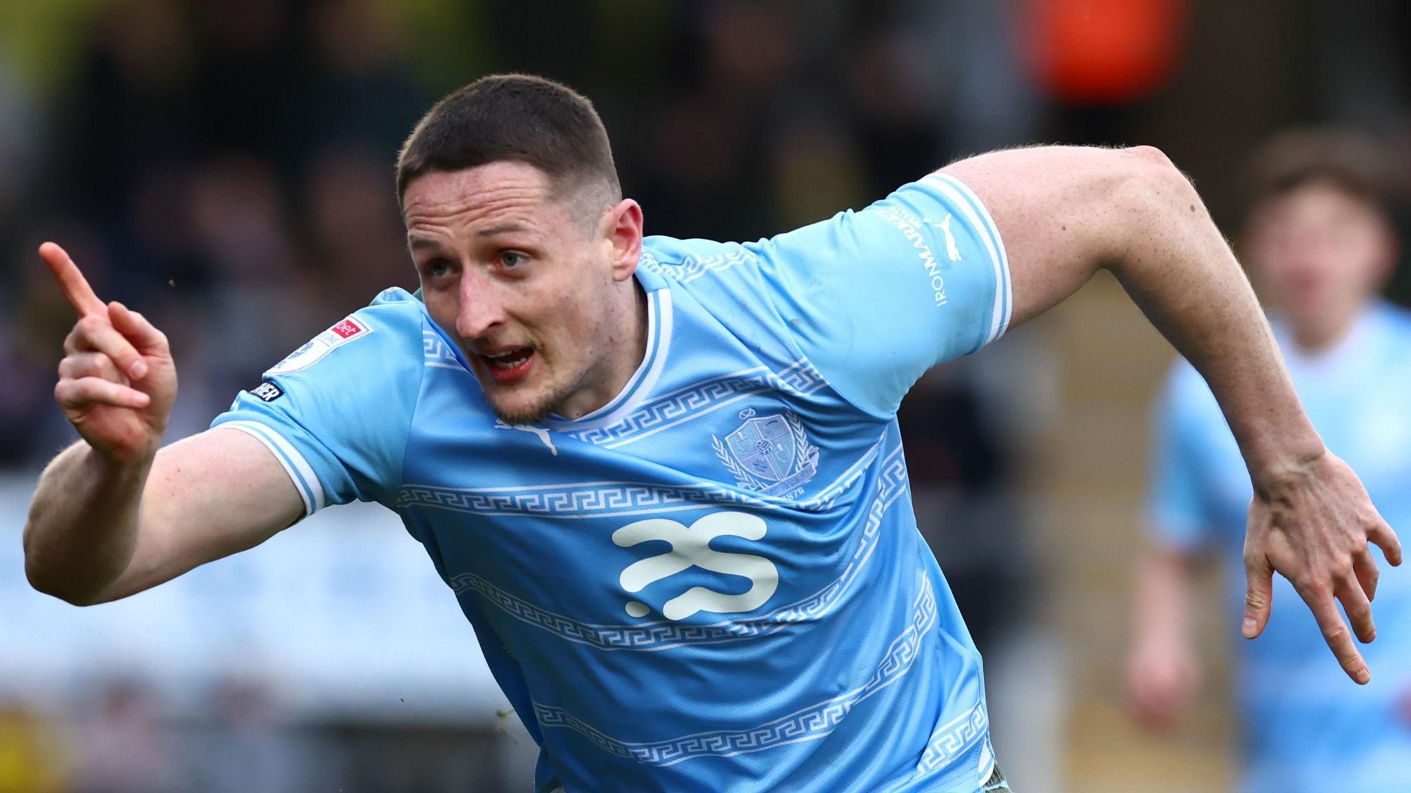 Ryan Loft scoring a goal for Port Vale