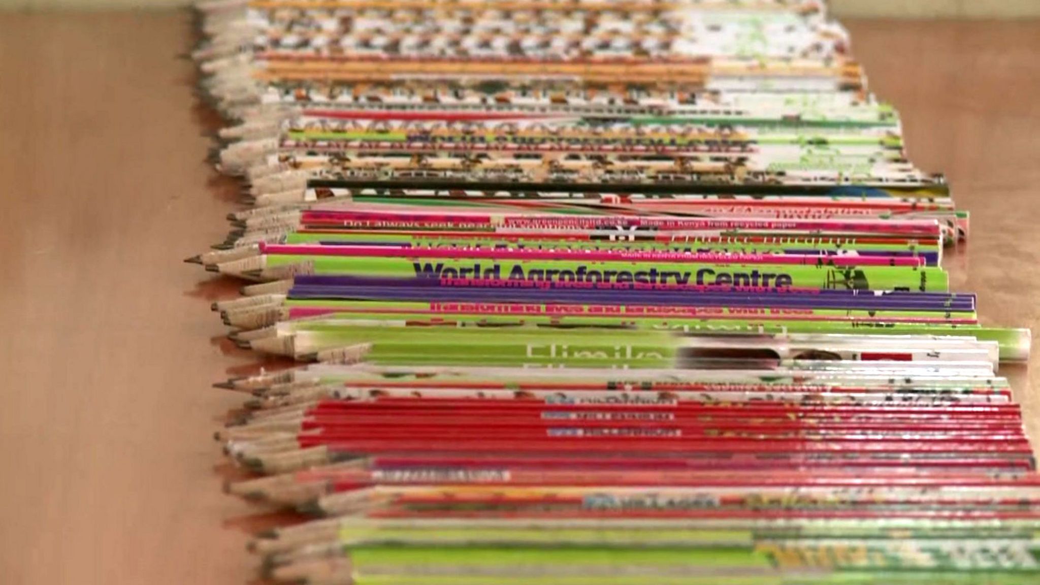Recycled pencils