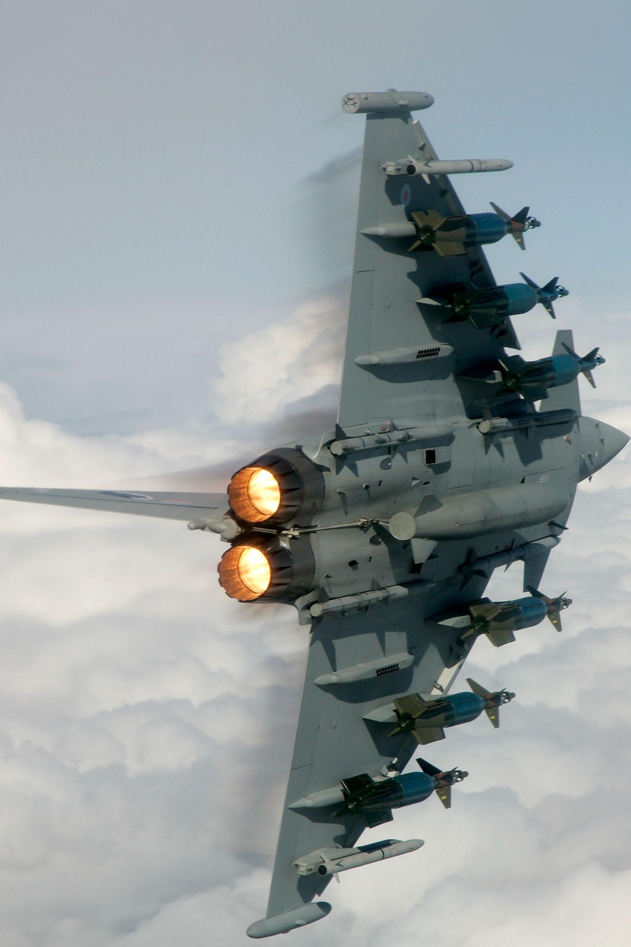 A RAF Typhoon in flight