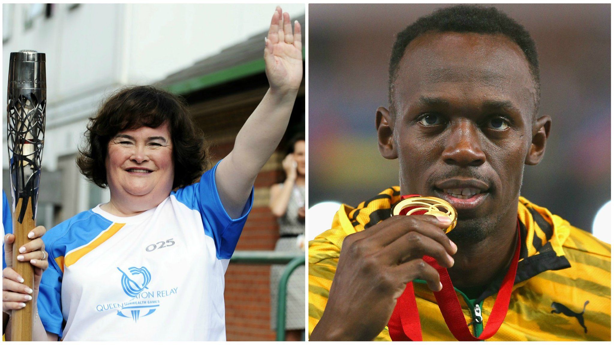 Susan Boyle and Usain Bolt