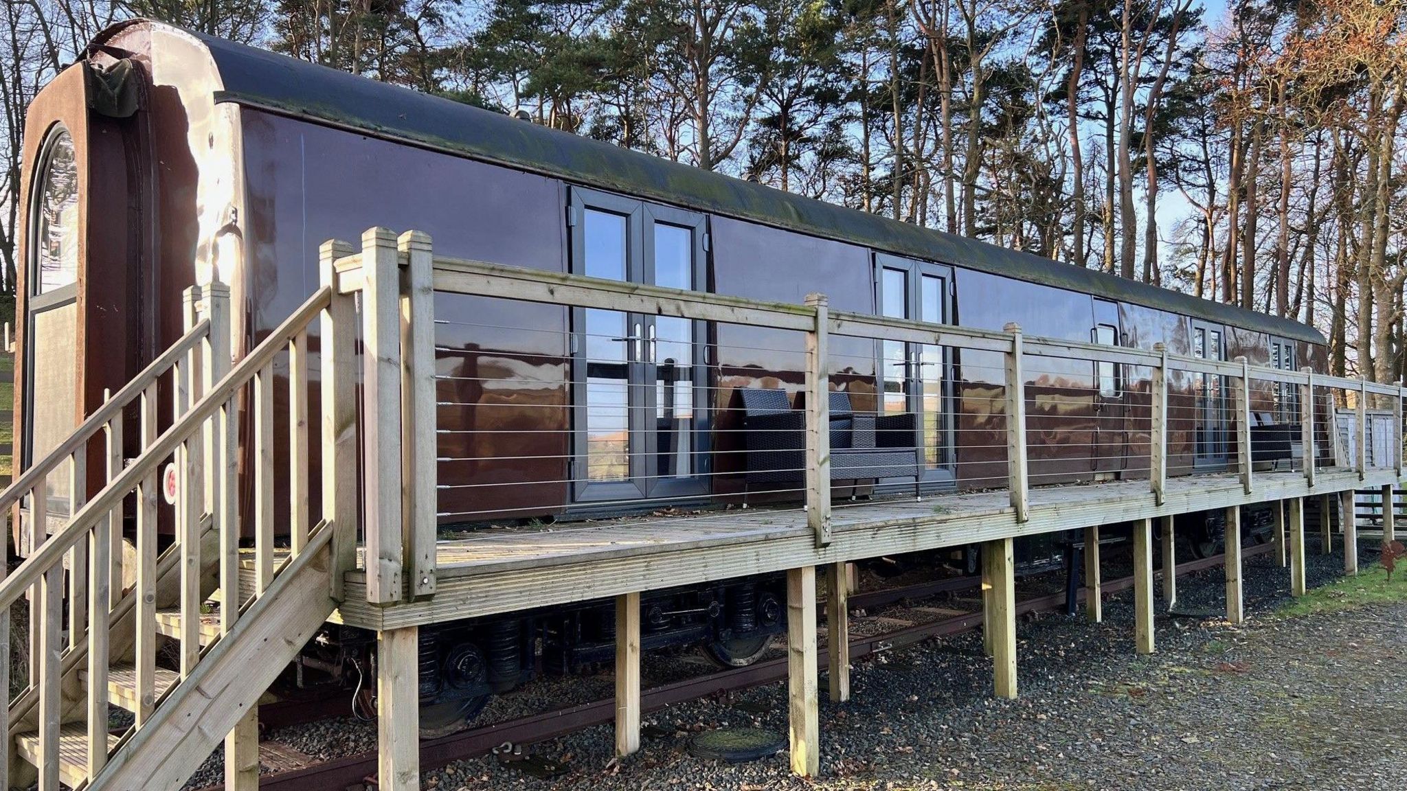 Converted train carriage