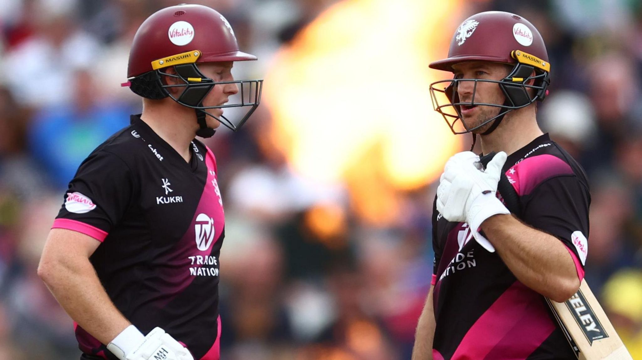 Sean Dickson (left) and James Rew at Edgbaston