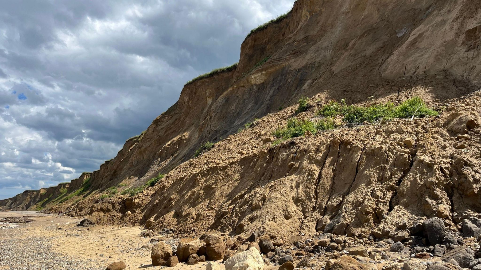 Erosion on Sheringham beach