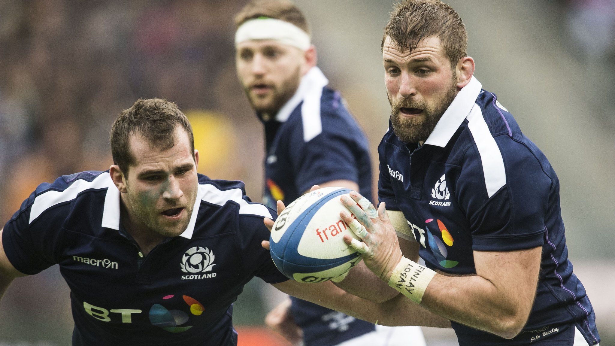 John Barclay and Fraser Brown both suffered head knocks against France