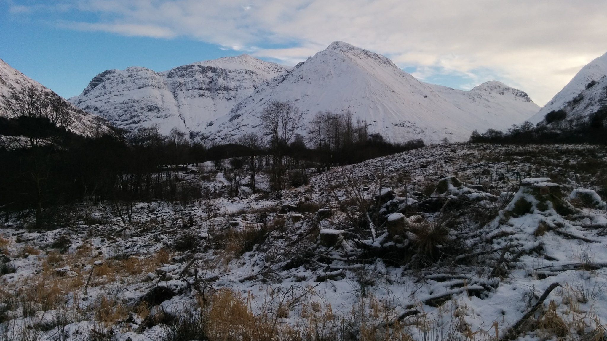 The site in Glen Coe where the turf building was found