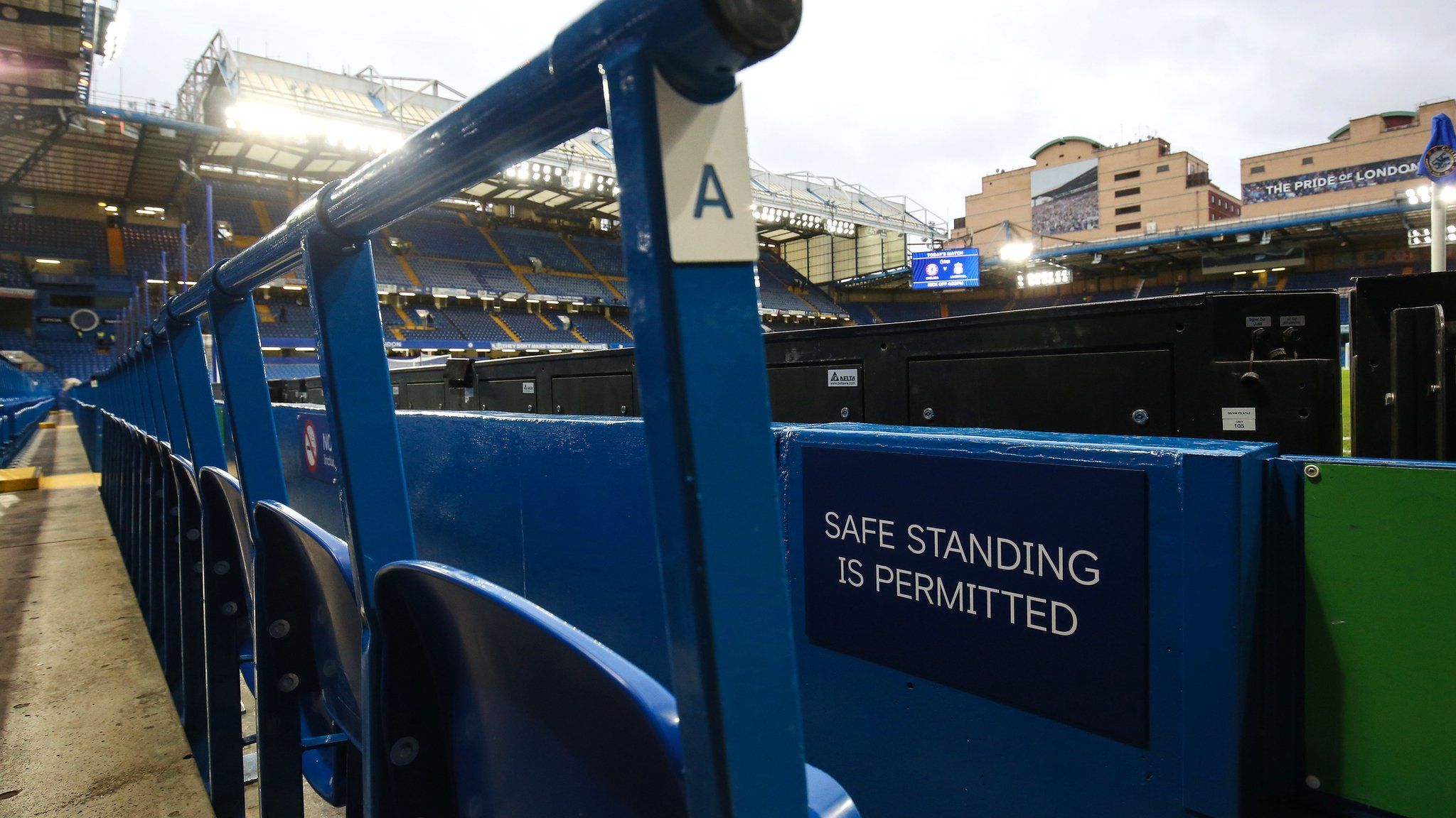 Safe-standing area at Stamford Bridge
