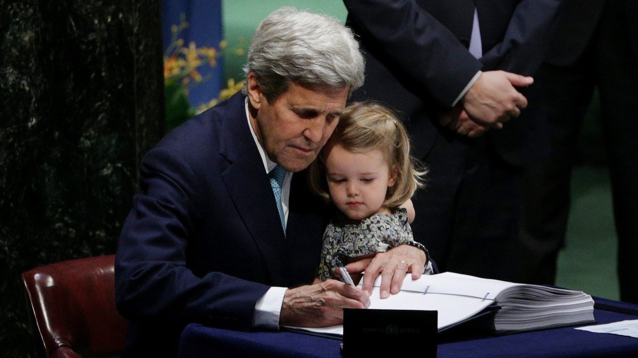 John Kerry and granddaughter