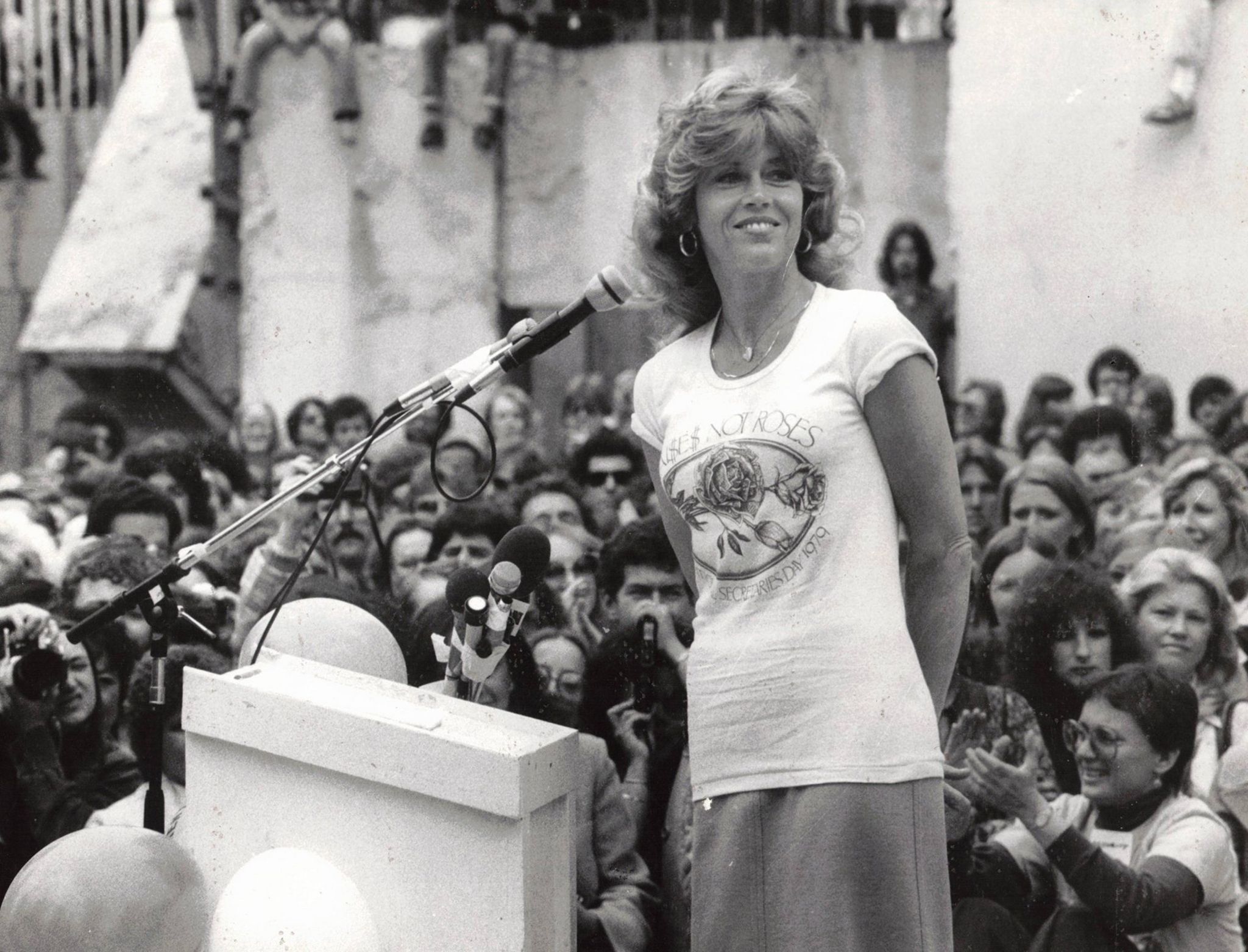 Jane Fonda at the 9 to 5 Summer School in 1977