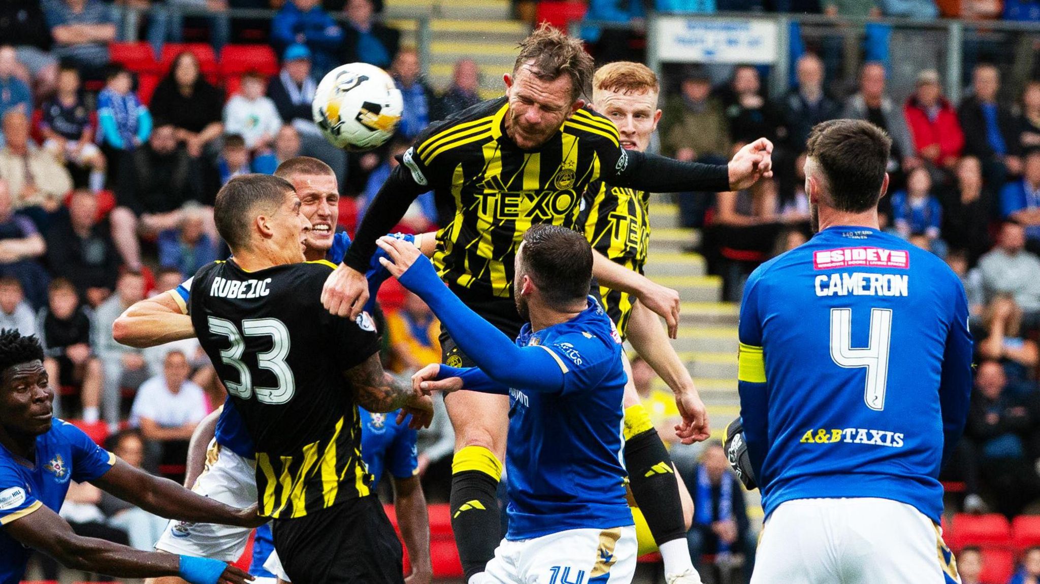 Nicky Devlin heads Aberdeen in front