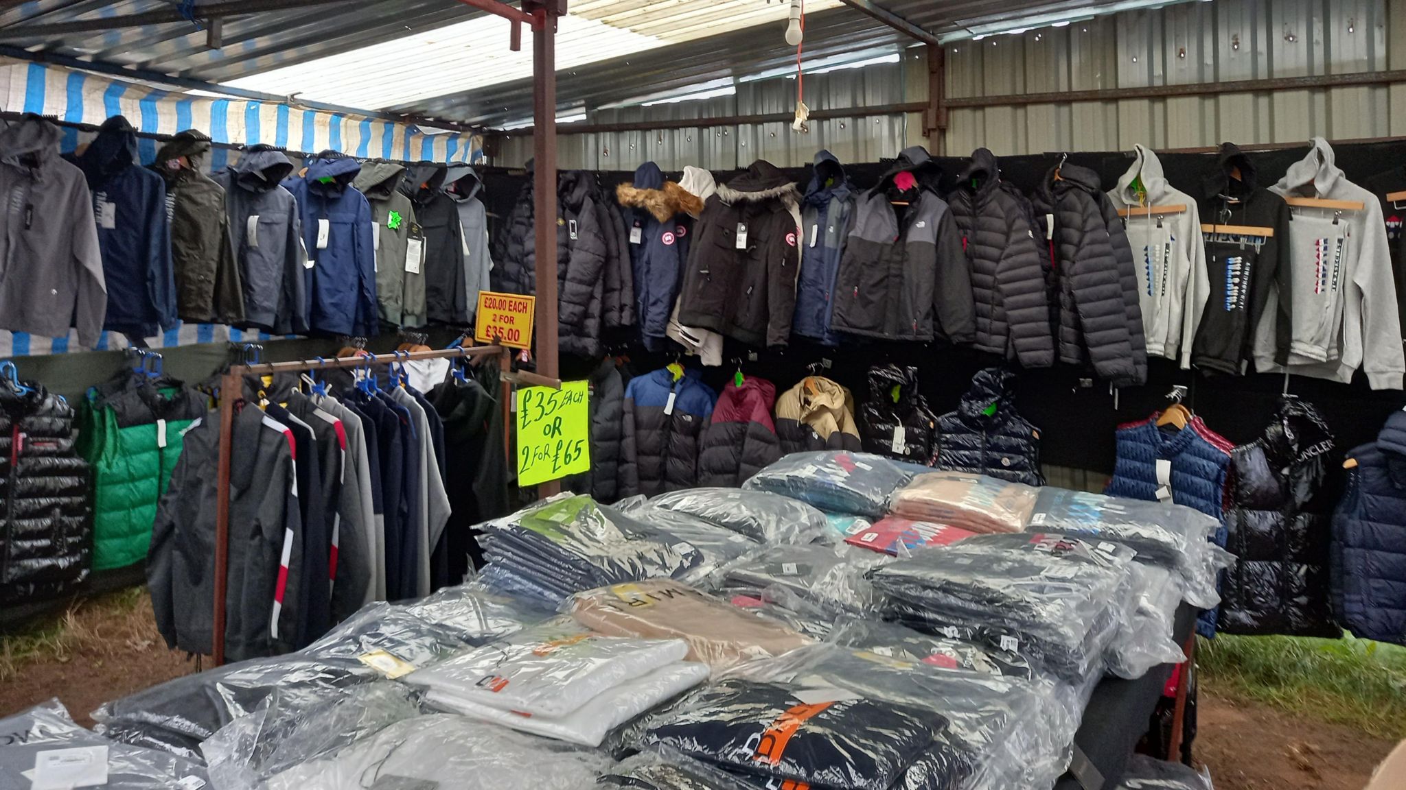 Products seized at Furnace End Market