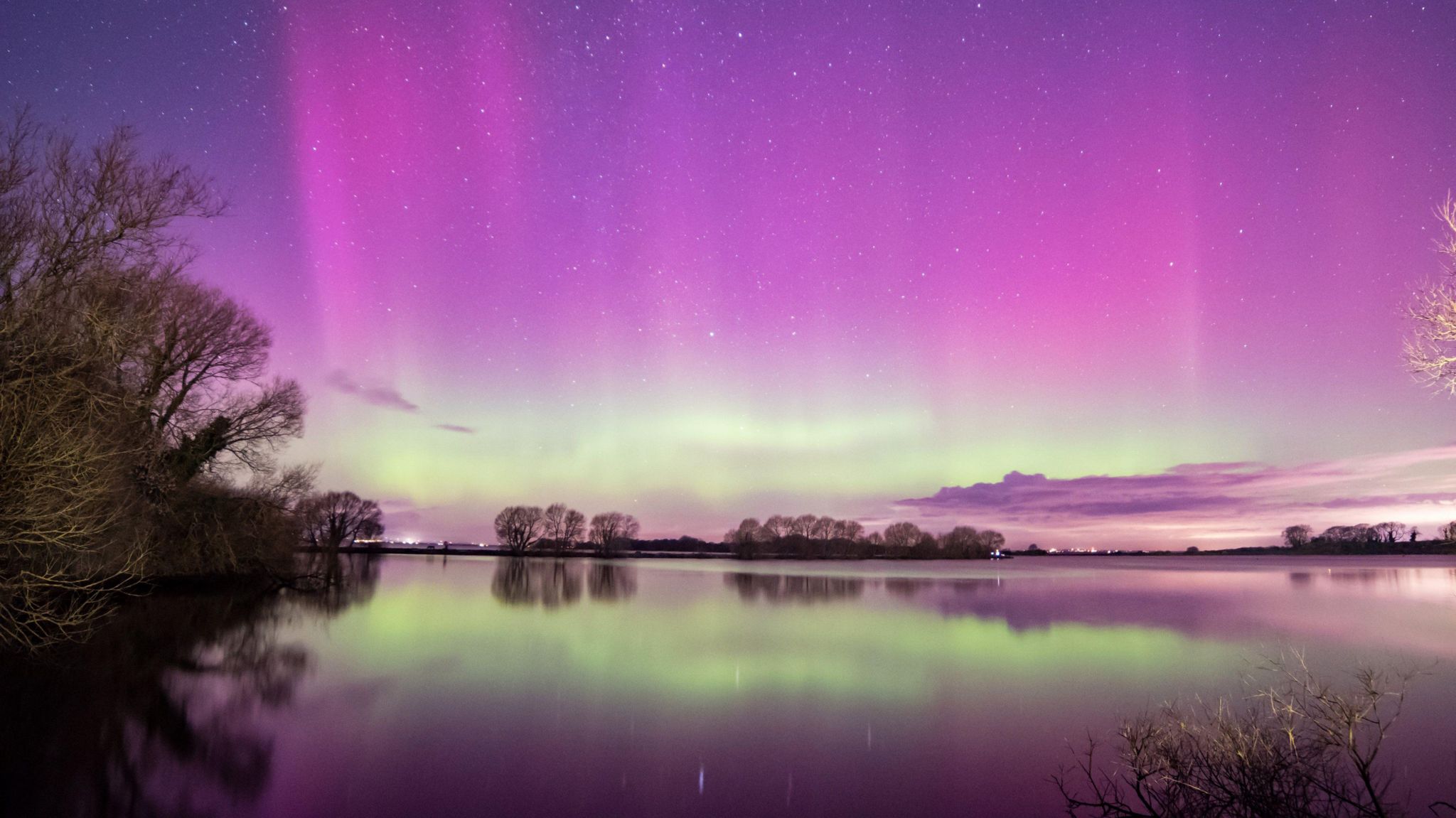 Northern Lights on Lough Neagh