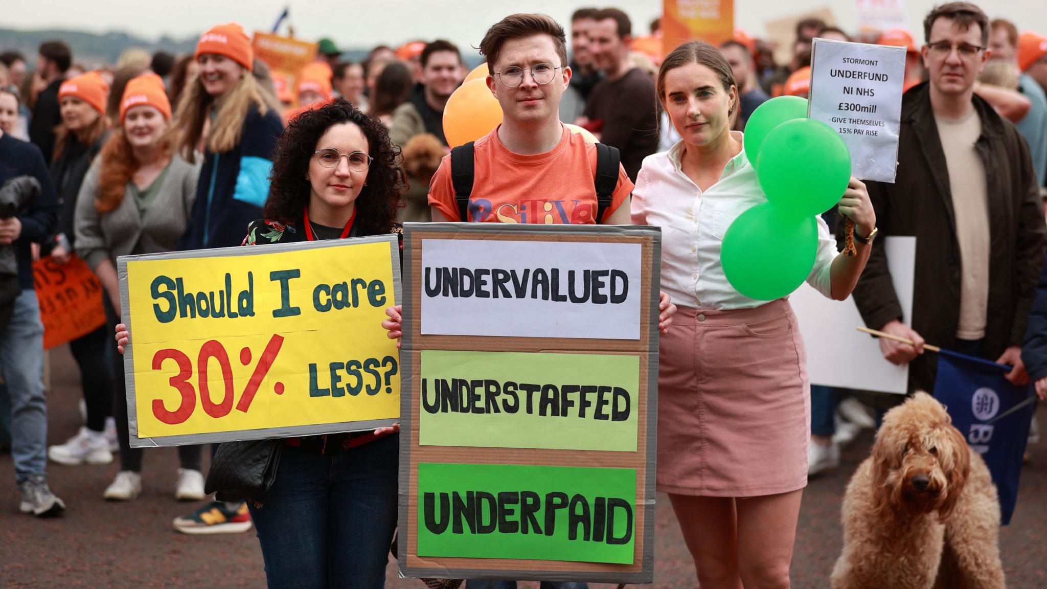 Protesters at Stormont