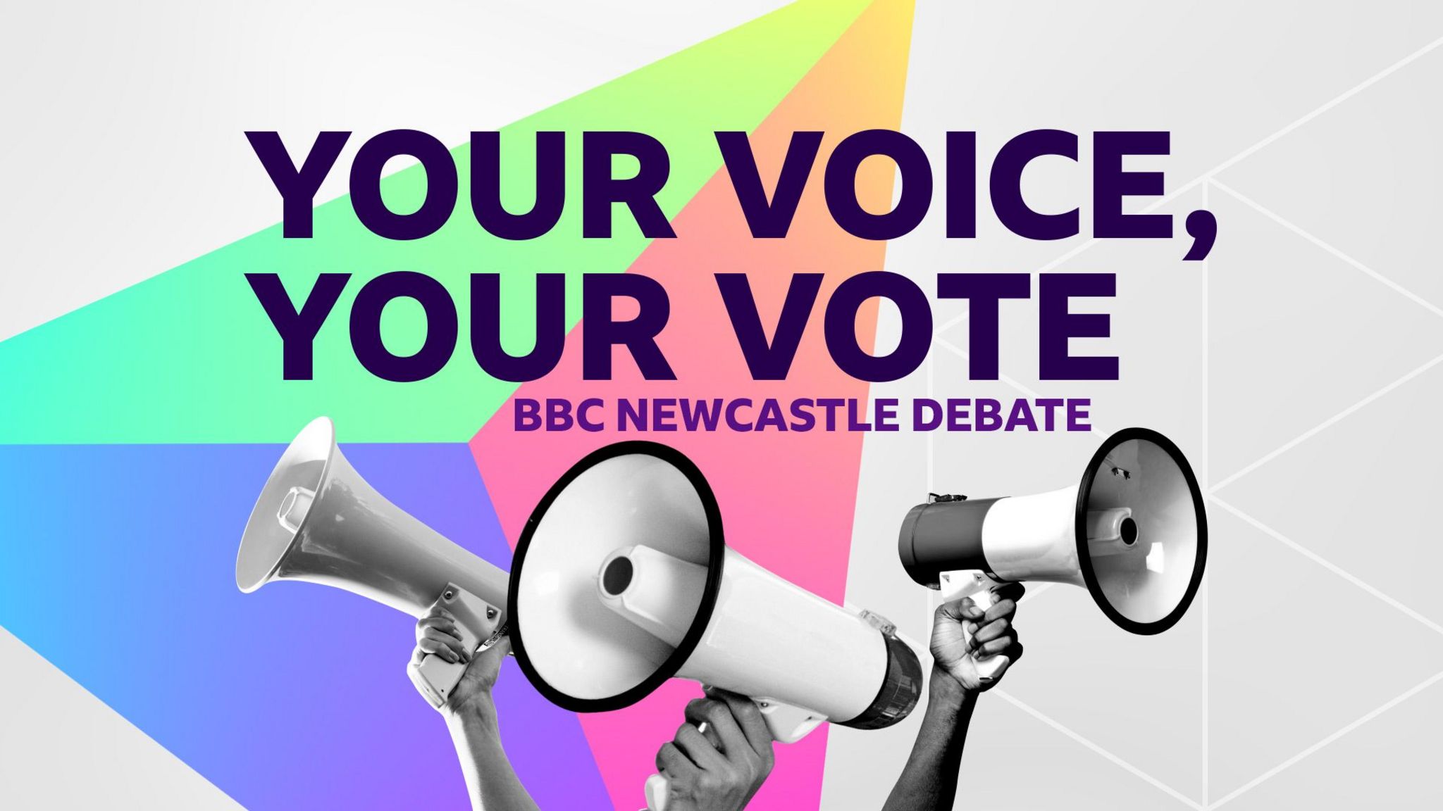 Your Voice, Your Vote BBC Newcastle Debate branding