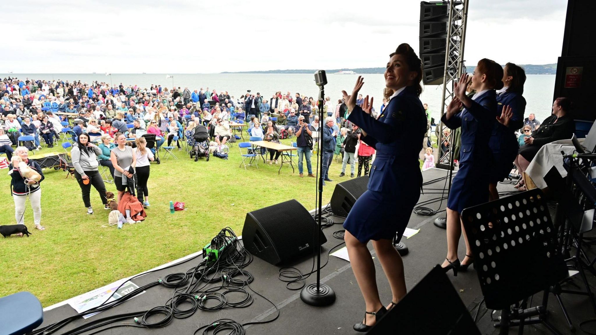 Victory Rollers entertaining the crowds Armed Forces Day 2024 at Jordanstown Loughshore Park