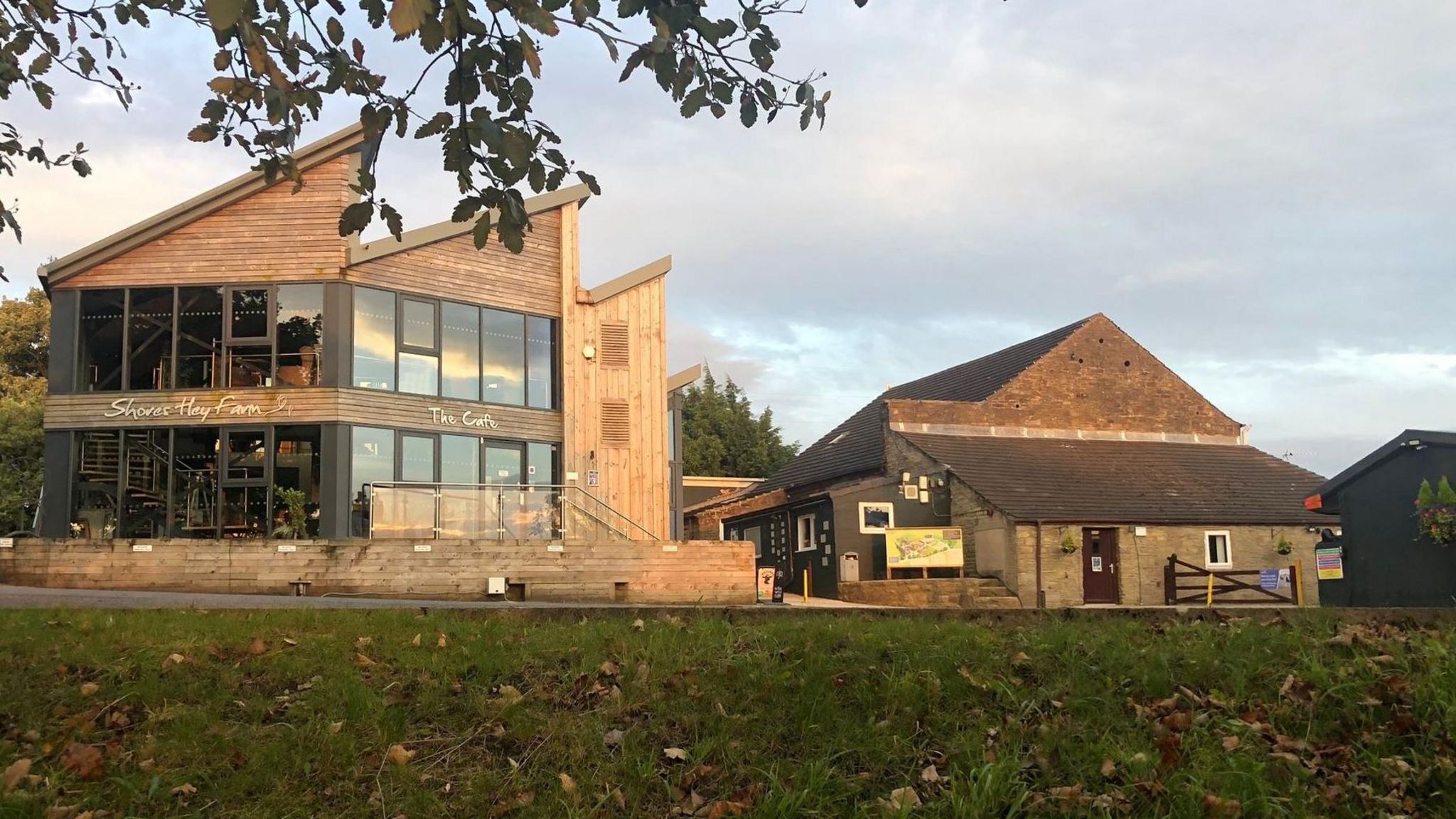 Exterior view of Shores Hey Farm including the cafe