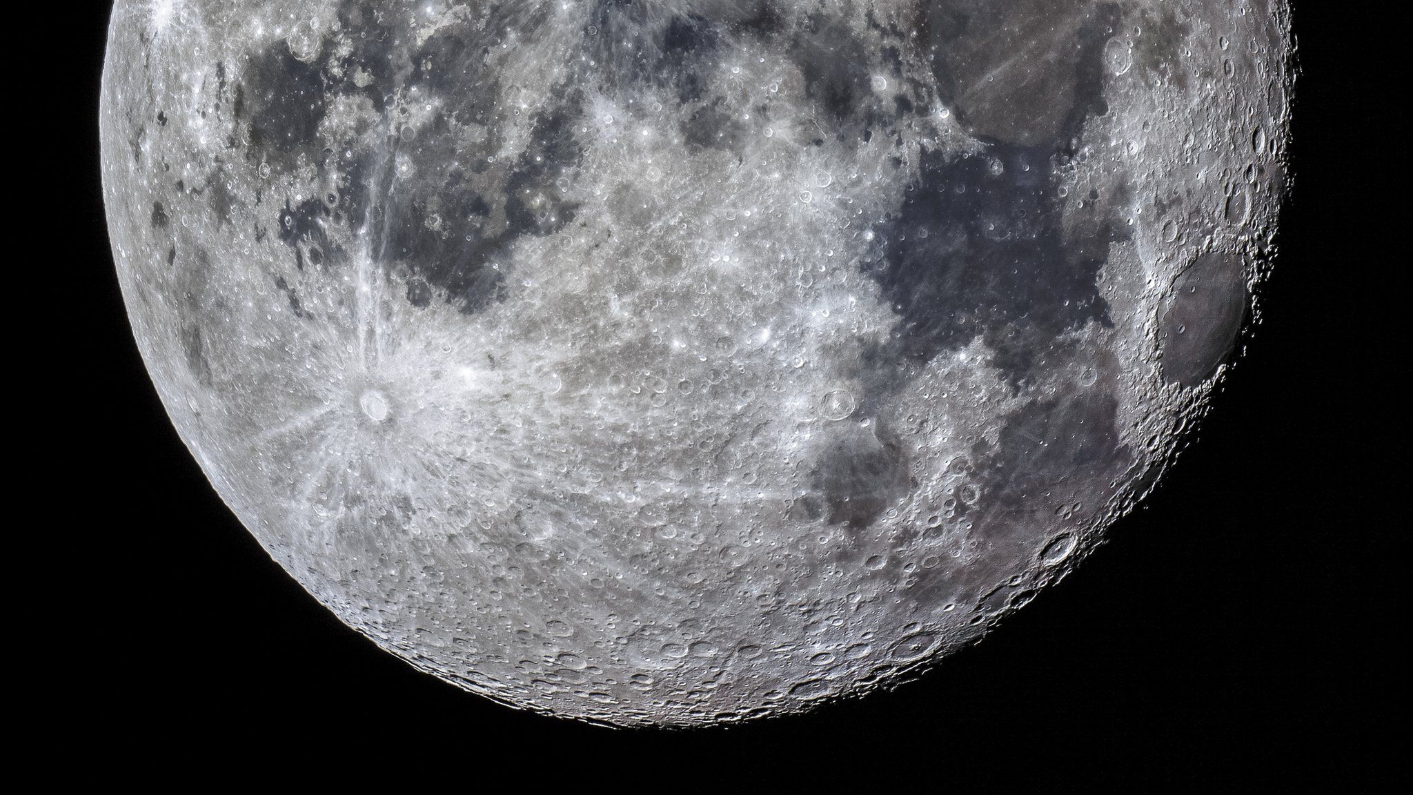 telescope image of the moon surface