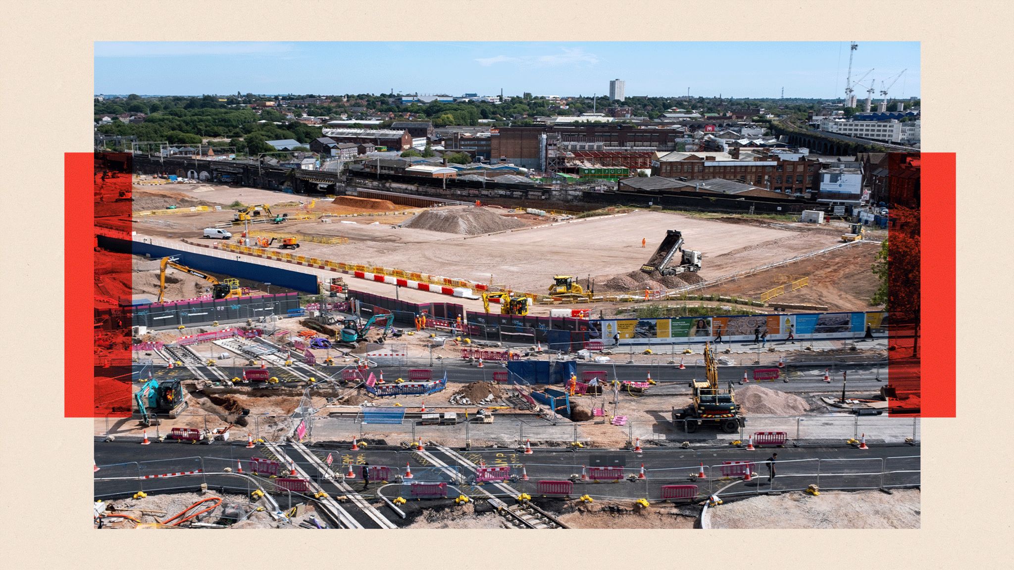 HS2 Construction site in Birmingham