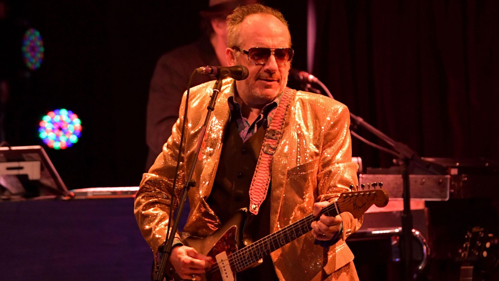 Elvis Costello performing