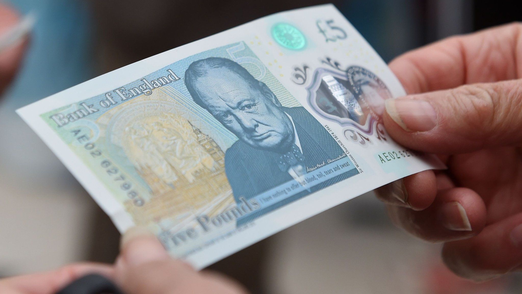 Image of new Bank of England £5 note