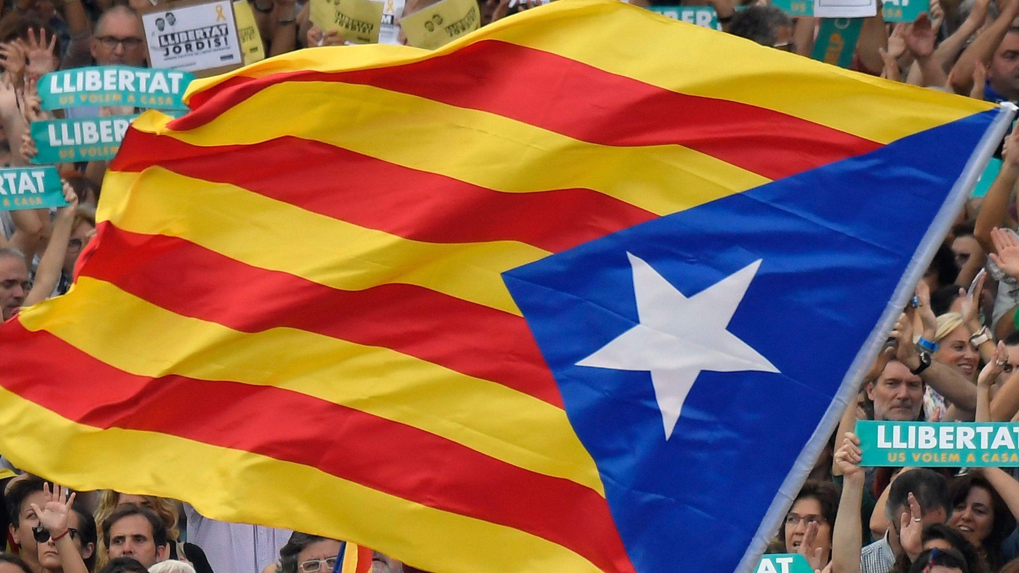 A Catalan flag