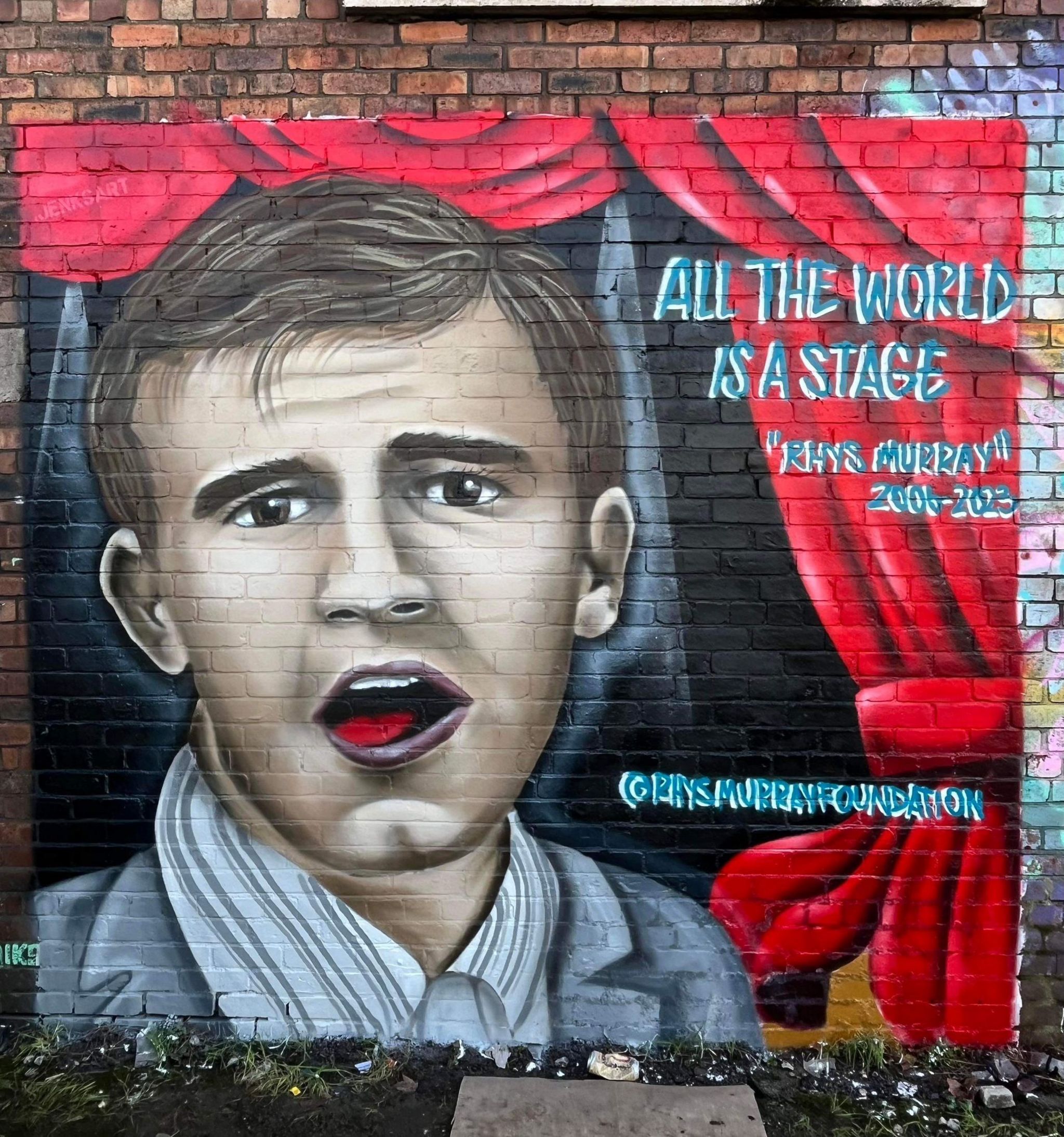 A mural in tribute to Rhys 