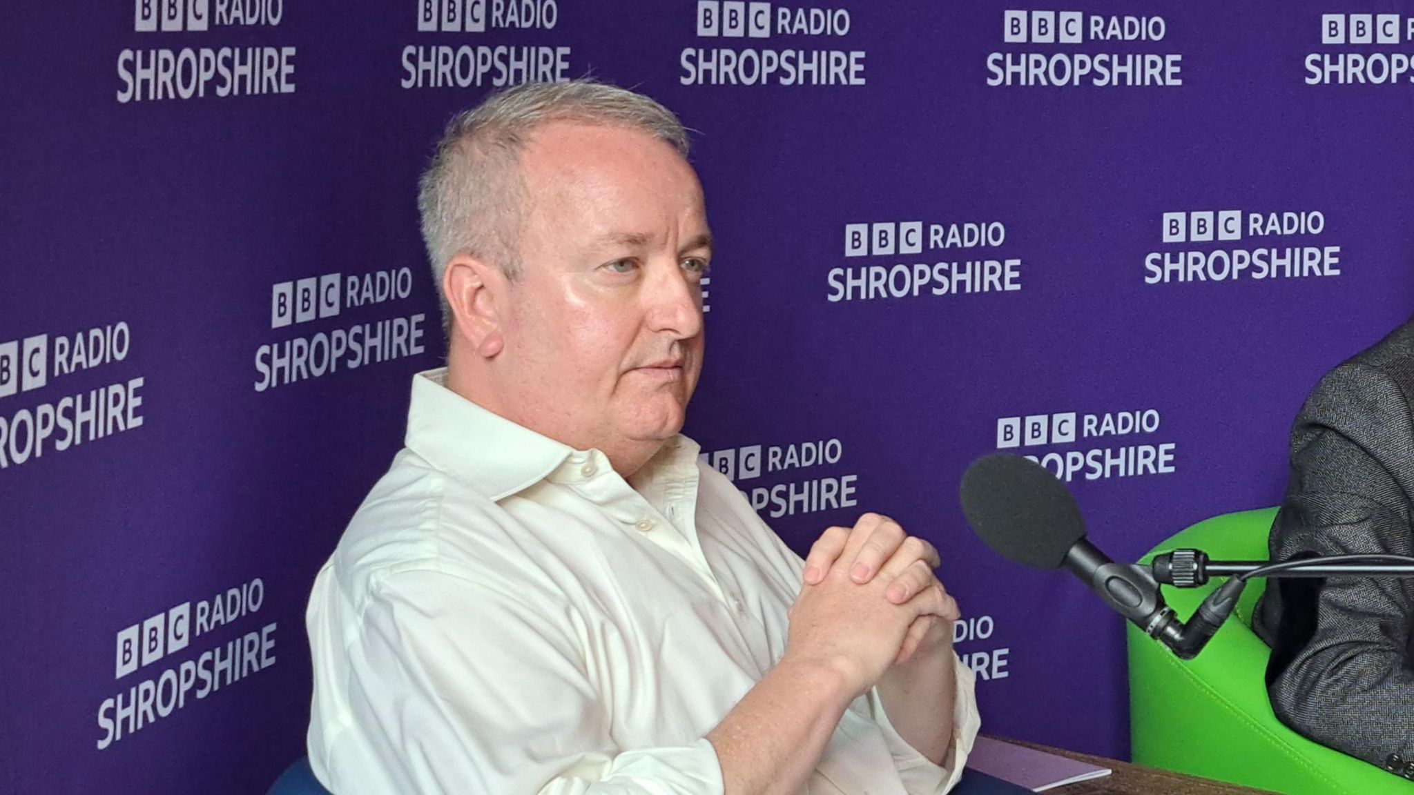 Mark Pritchard in BBC Studio