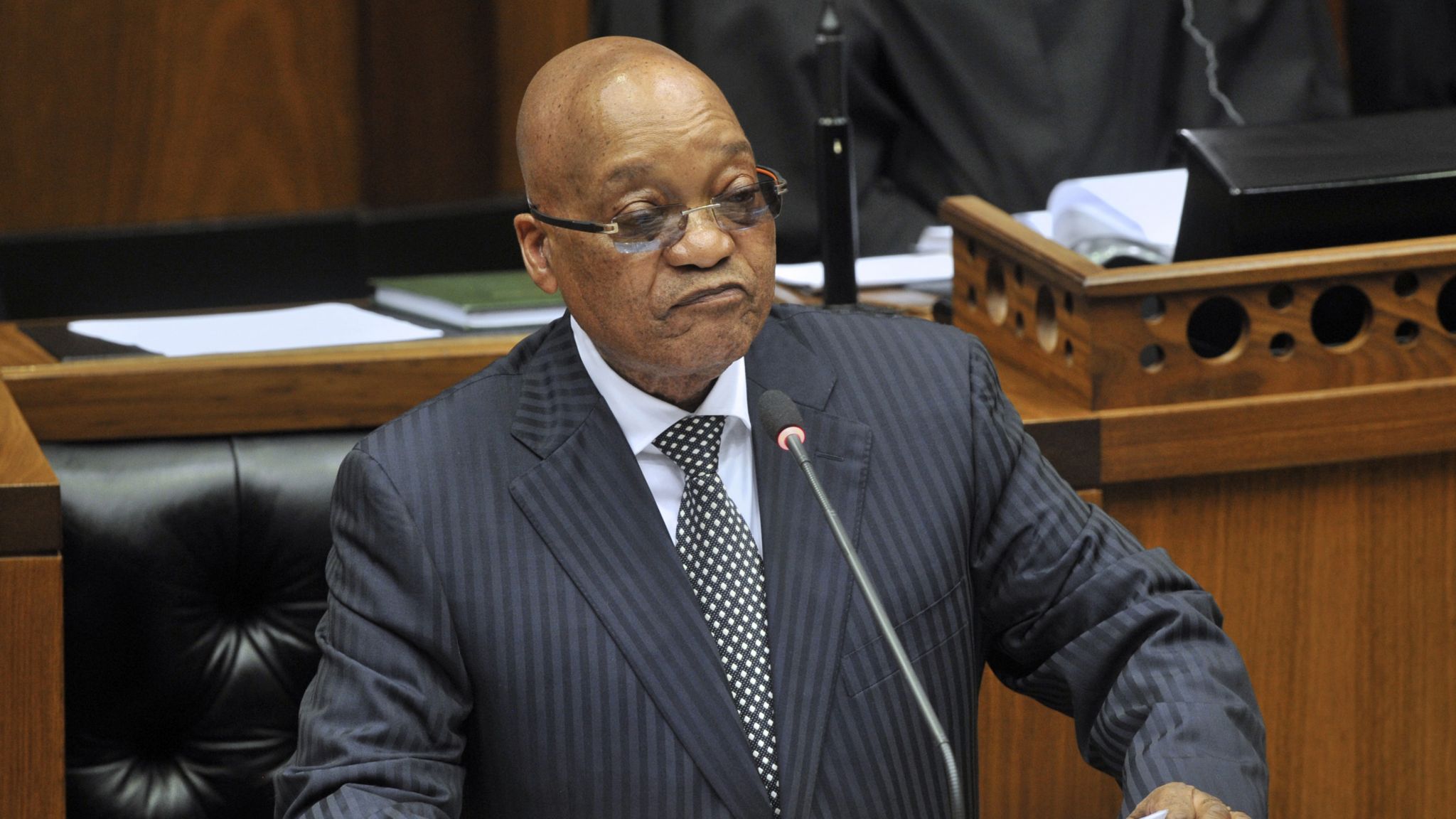 President Zuma in parliament in Cape Town