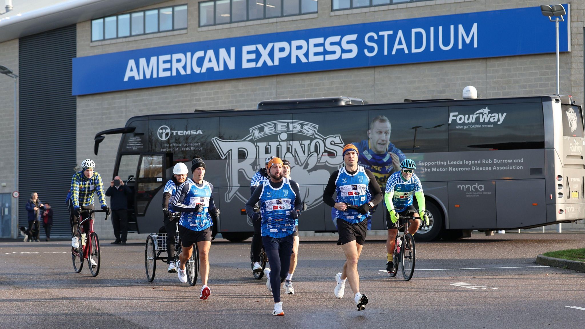 Kevin Sinfield running at Amex stadium