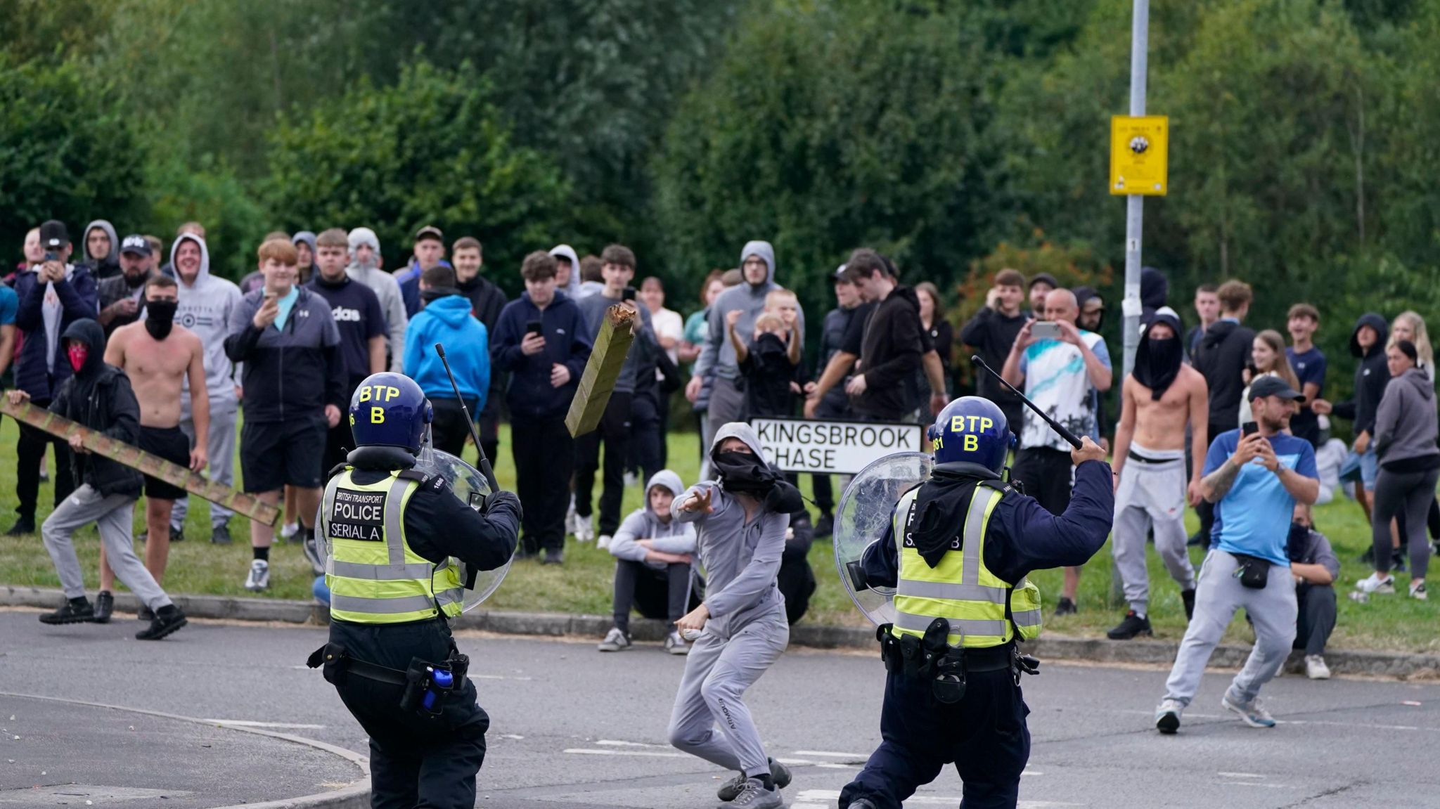 Youths attack police officers after violence erupts in Rotherham